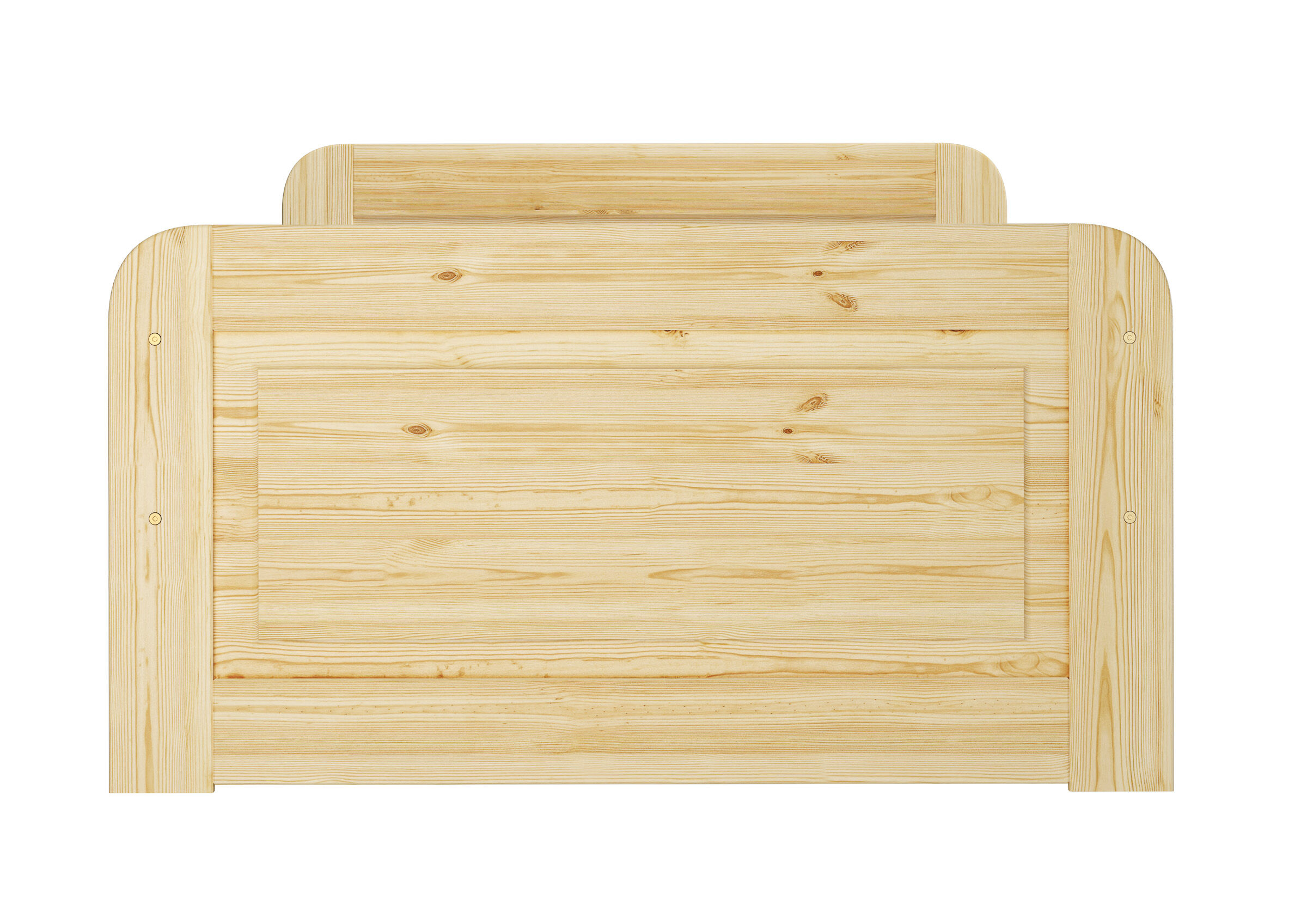 Holzbank, Holz Tisch, Holzplatte, Naturholz, Holzoberfläche, Detailbild des Vollholzbettes 90x200 von hinten
