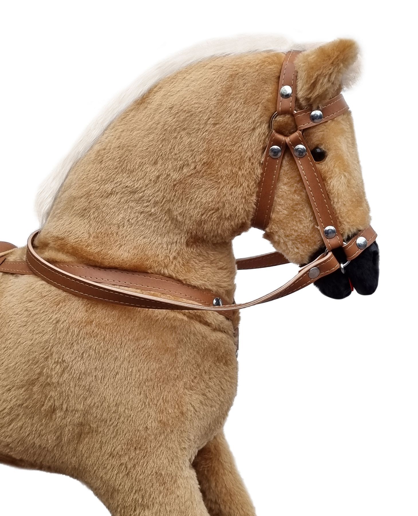 Pferd, Steigbügelgurt, Kopfstück, Halfter, Hufeisenoptik, Schaukelpferd Haflinger