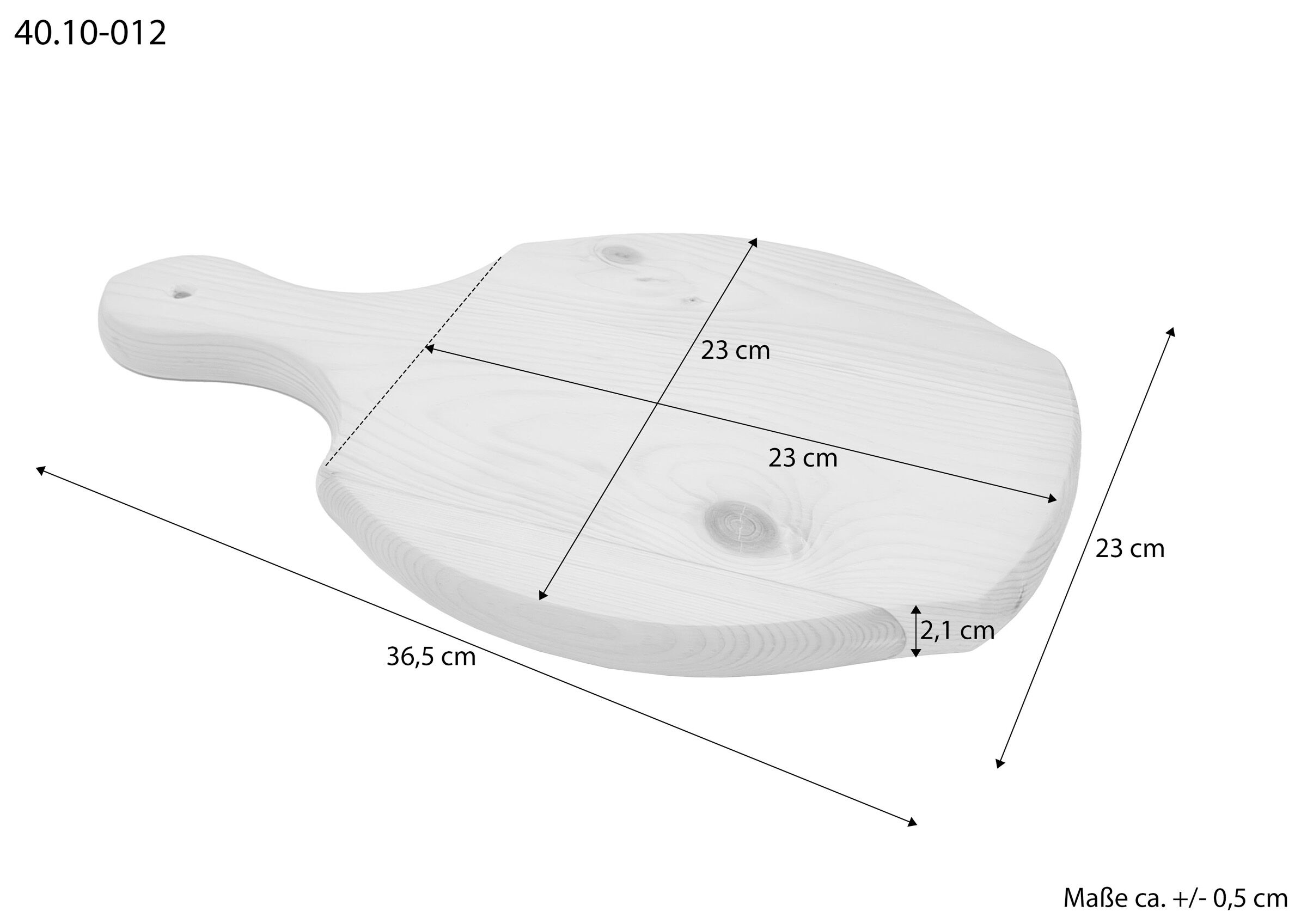 Schneidebrett, Holzbrett, Schneidebrett oval, Holz, Maße 36,5x23x2,1 cm, Abmessungen Zirbenholzbrett