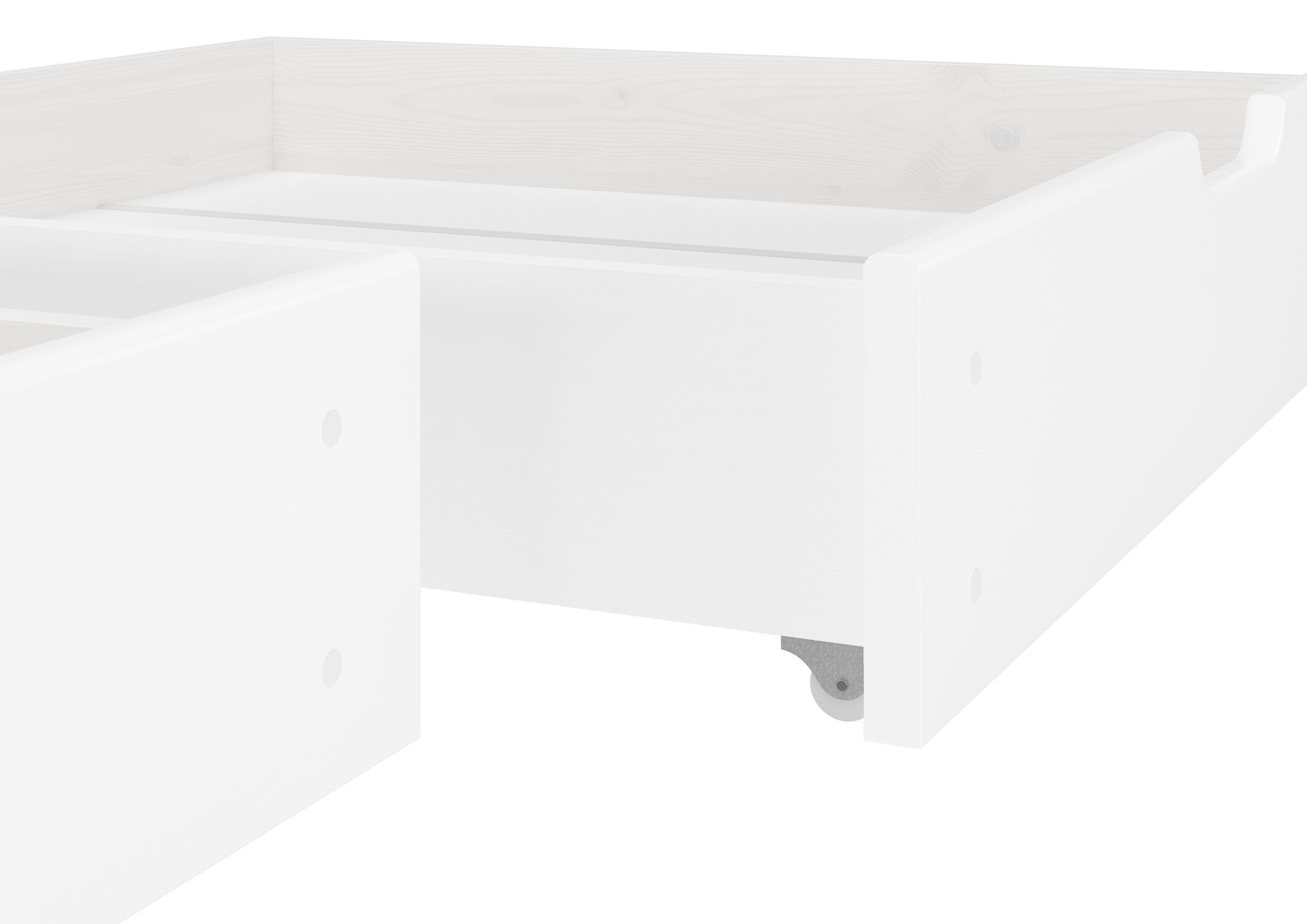 bettkasten, bett, kasten, schubladenauszug, räder, Bettschublade weiß