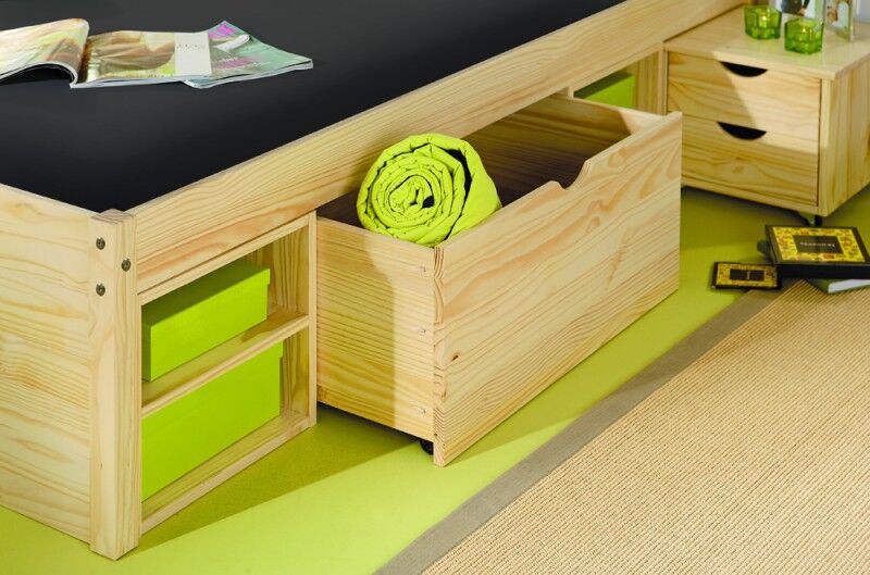 Holzboxen, Aufbewahrung, Kasten, Schublade, Rollcontainer, Schublade Funktionsbett