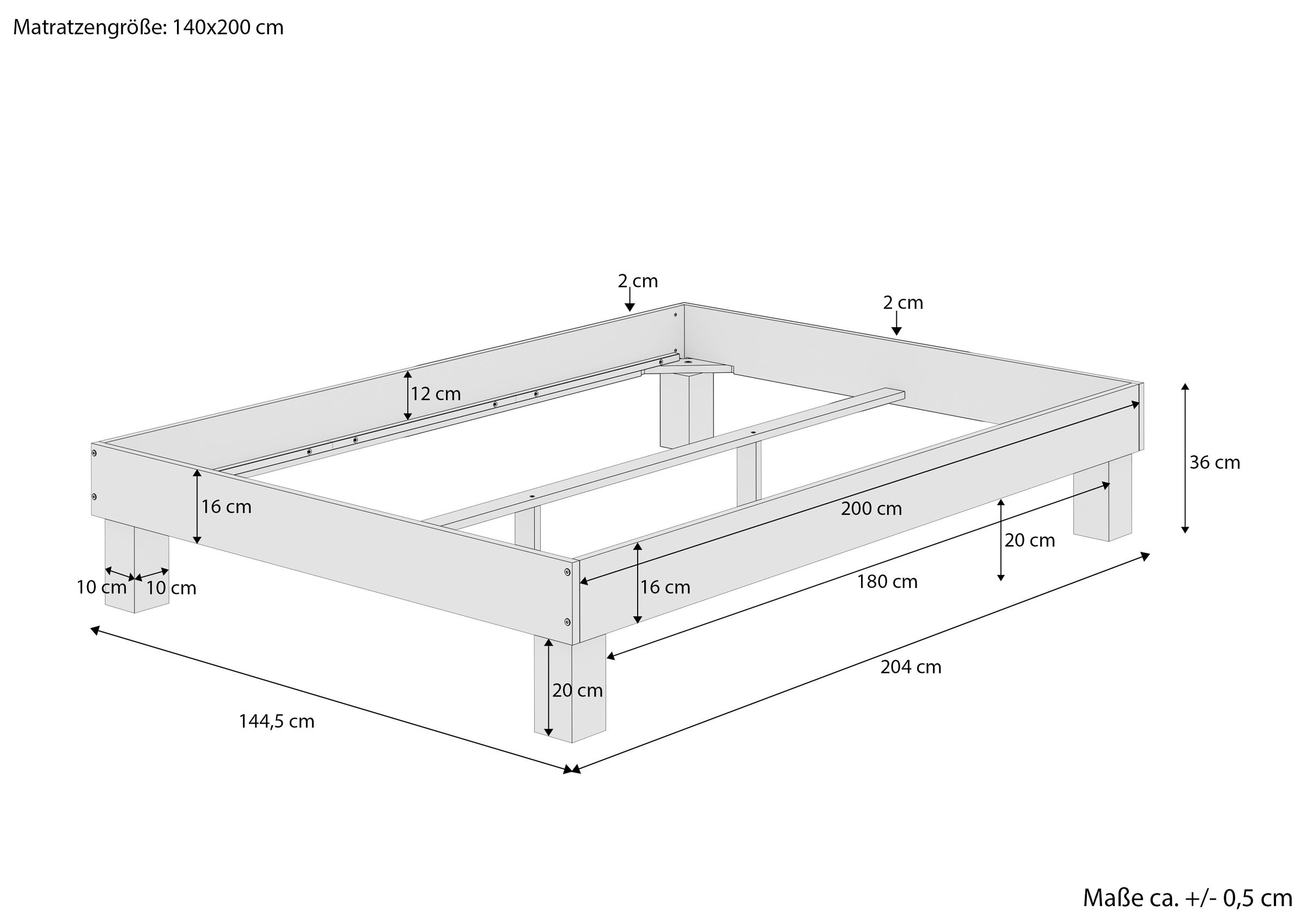Diagramm, Handlung, Schublade, Mobiliar, Krippe, Maßskizze Buchebett 140 x 200 cm