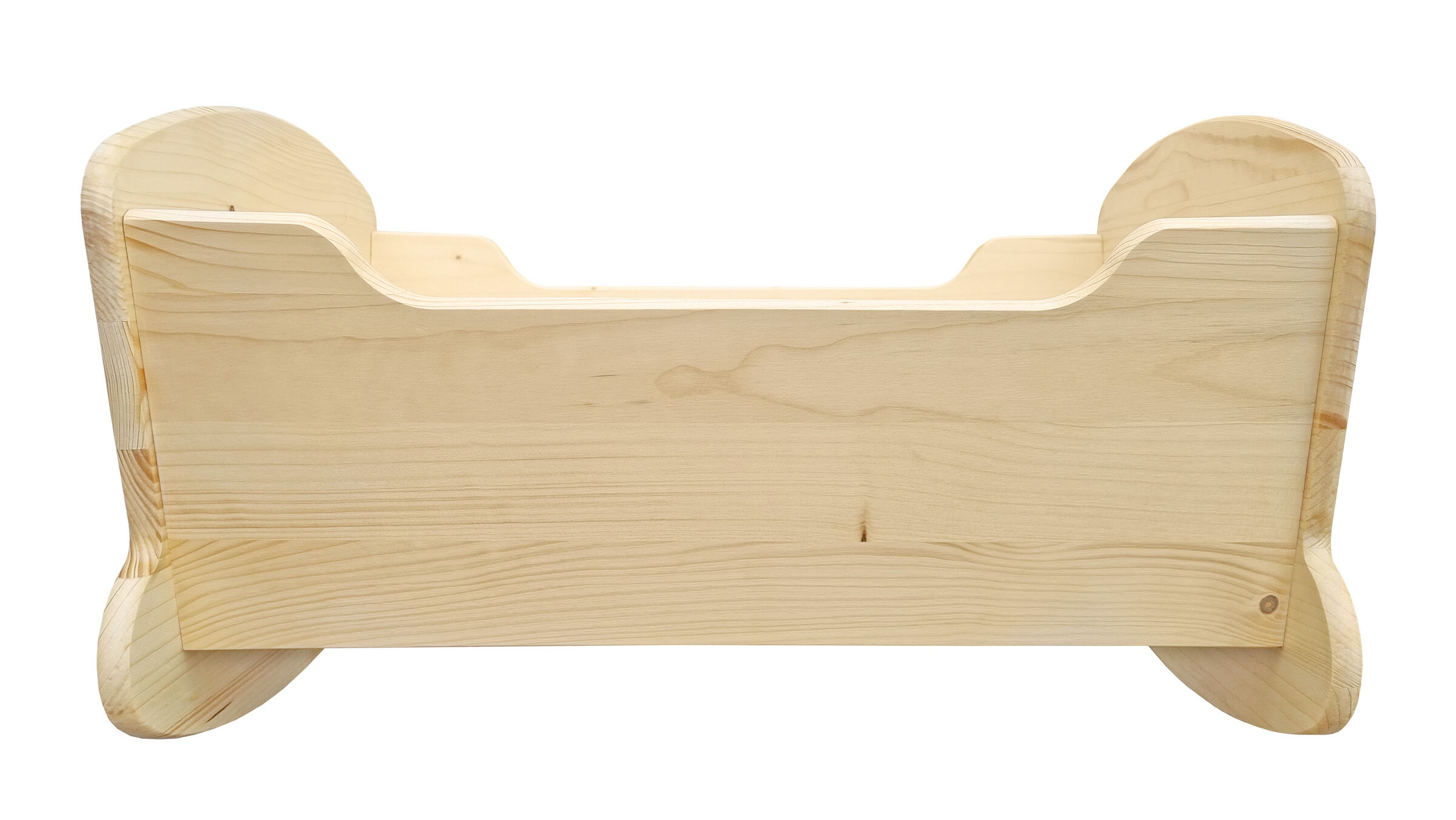 Holz, Kinderbett, Wiege, naturholz, unbehandelt, Schönes Schaukelbett aus Fichte im Detail