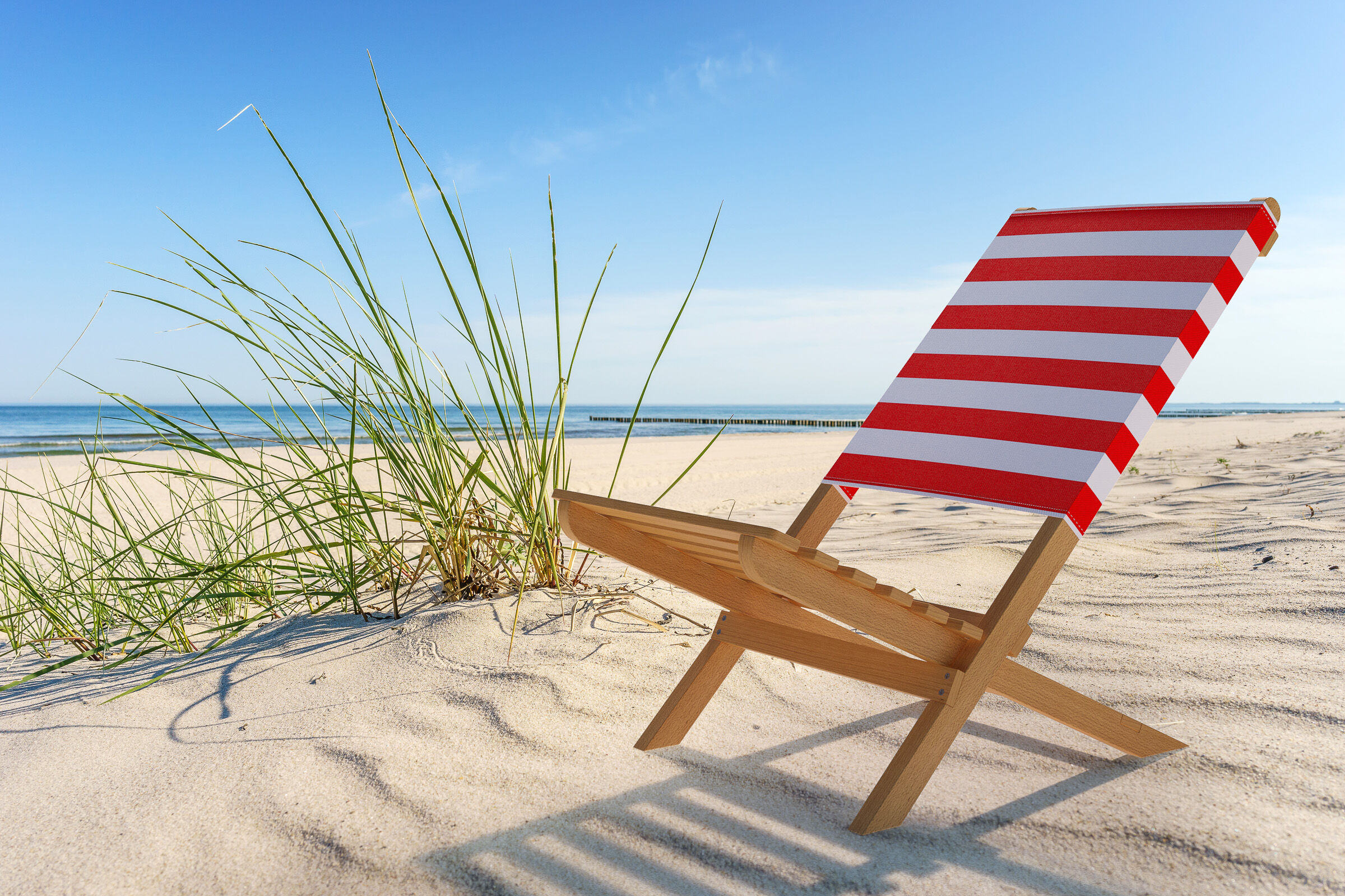 Strandkorb, Sommer, Strand, Stuhl, Meer, Kinderstuhl