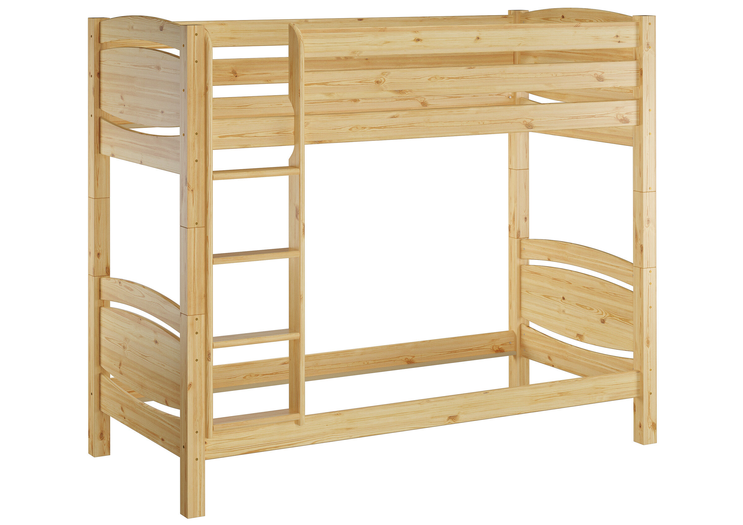 hochbett, Holz, Naturholz, einfaches Design, Leiter integriert, Stockbett hoch