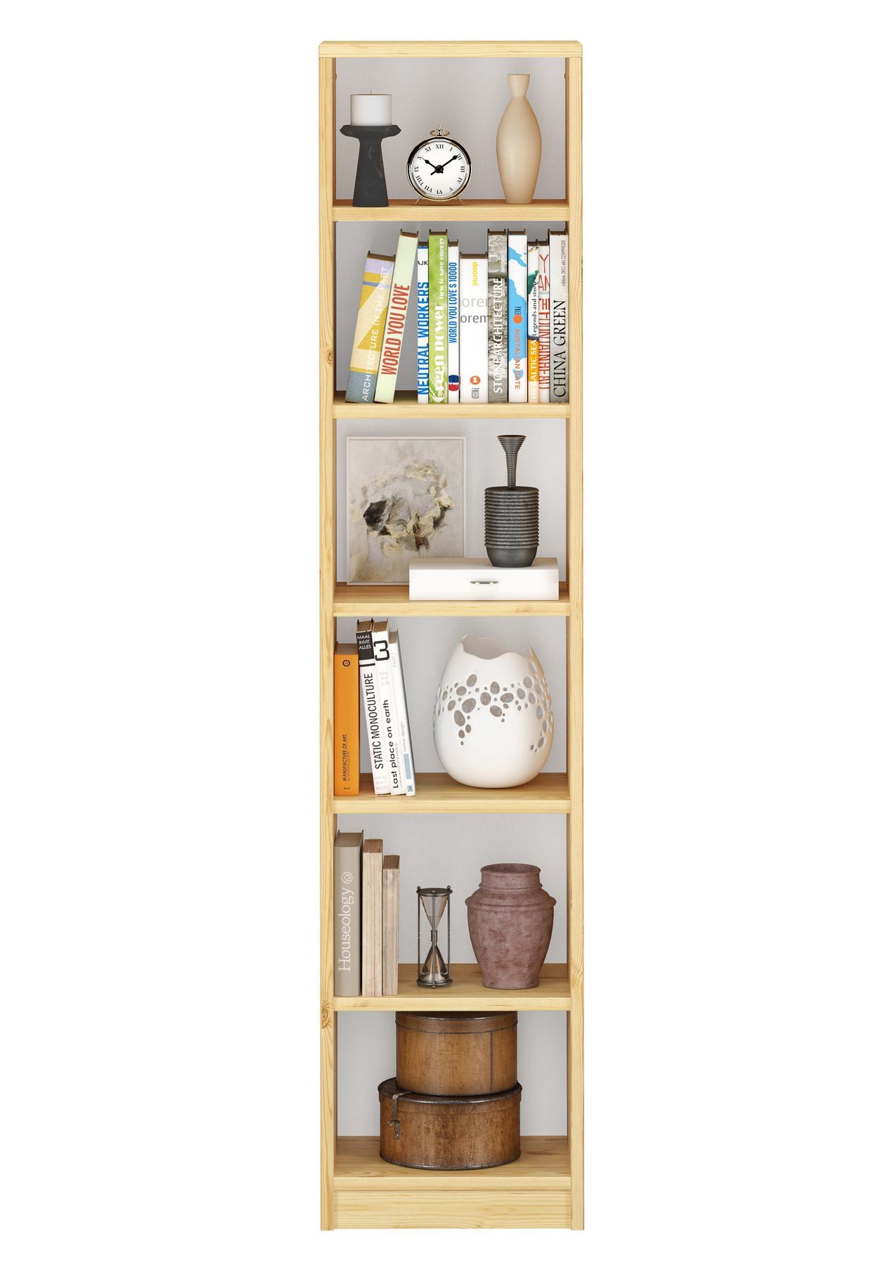 regal, regalholz, bücherregal, wohnaccessoires, dekoration, Hohes Holzregal 180