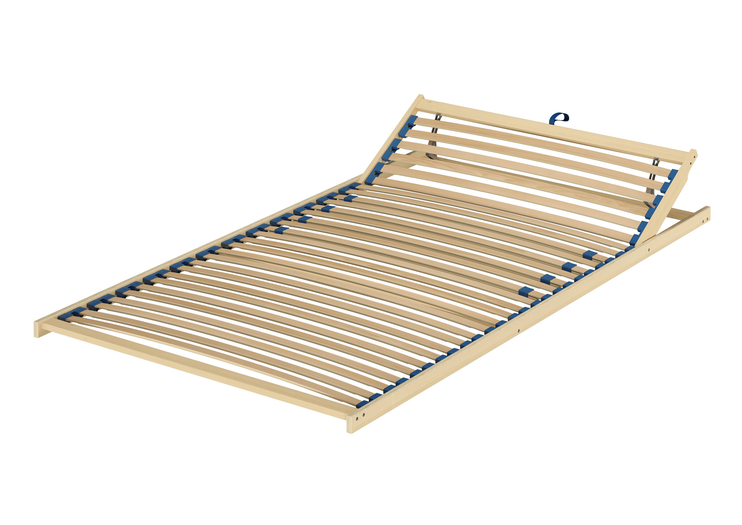 Bettrahmen, Lattenrost, Holz, Kopfteil verstellbar, Rahmen mit Latten, Überlänge-Federholzrahmen-120x220