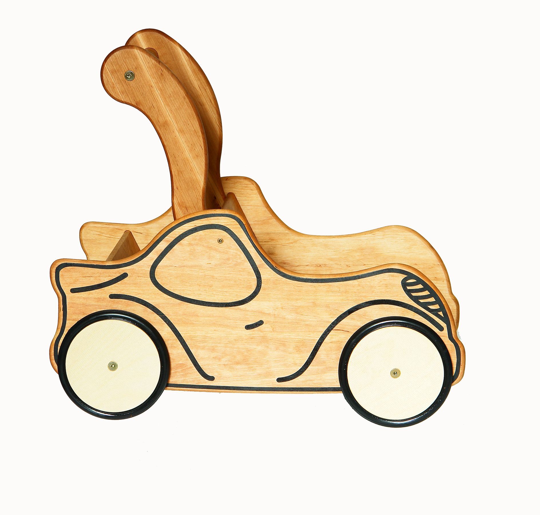 Holzspielzeug, Auto, Pferd, Holzauto, Kinderwagen, Schiebehilfe für Kleinkinder