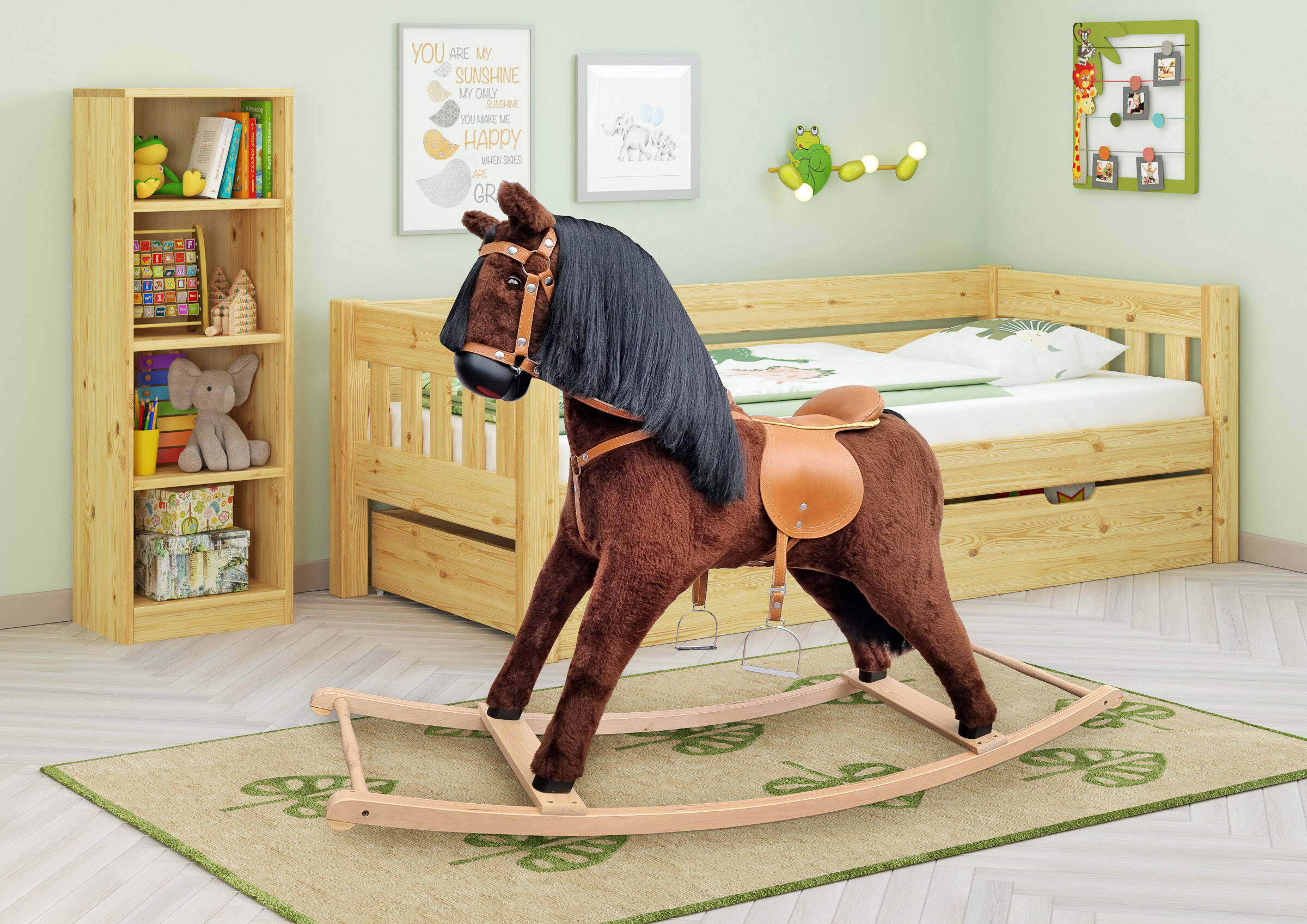 Spielzeug, Pferd, Kinderzimmer, Schaukelpferd, Holzmöbel,
