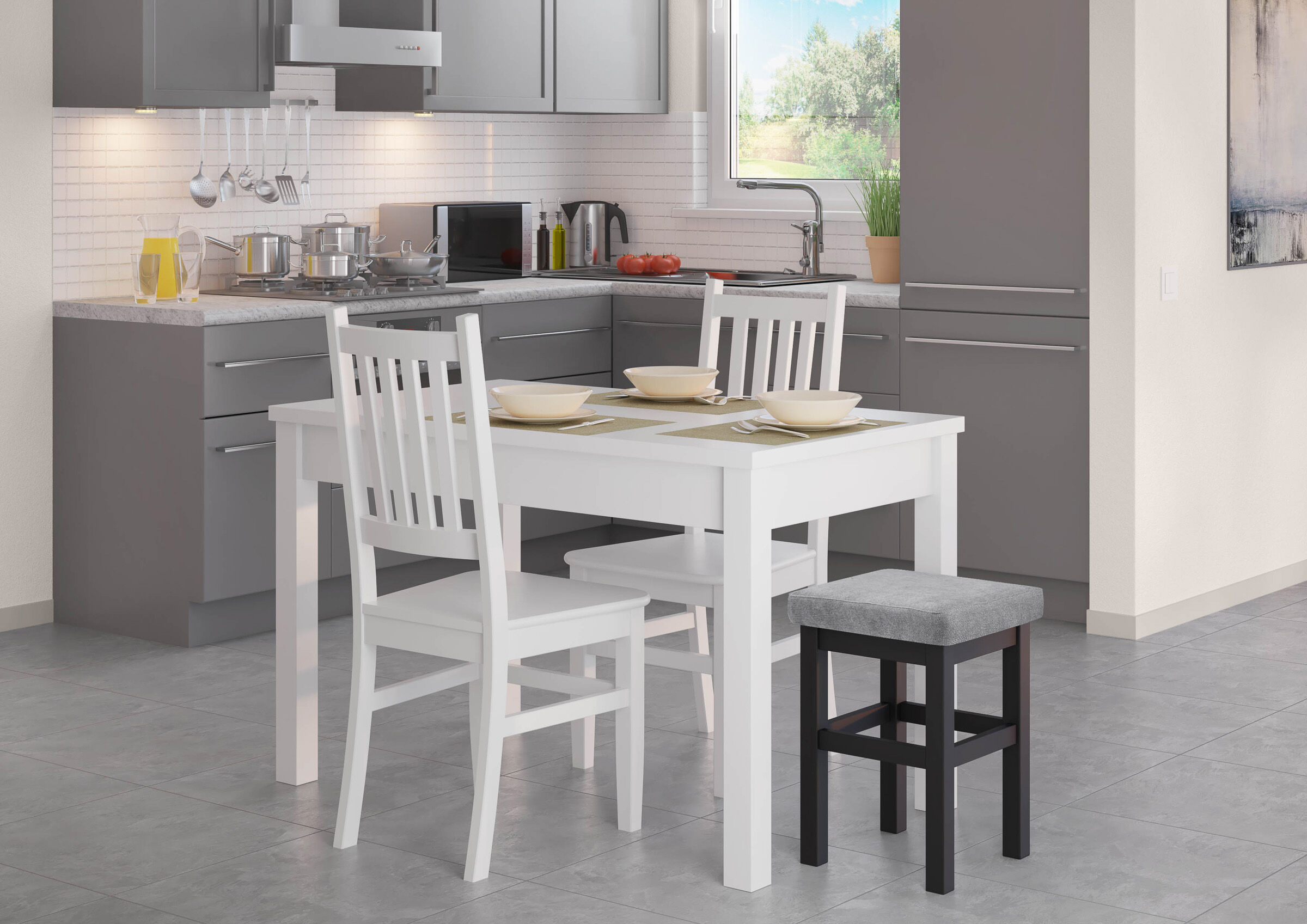 Robuste Massivholz-Hocker für Küche, Cafébar, Hobby oder Werkstatt