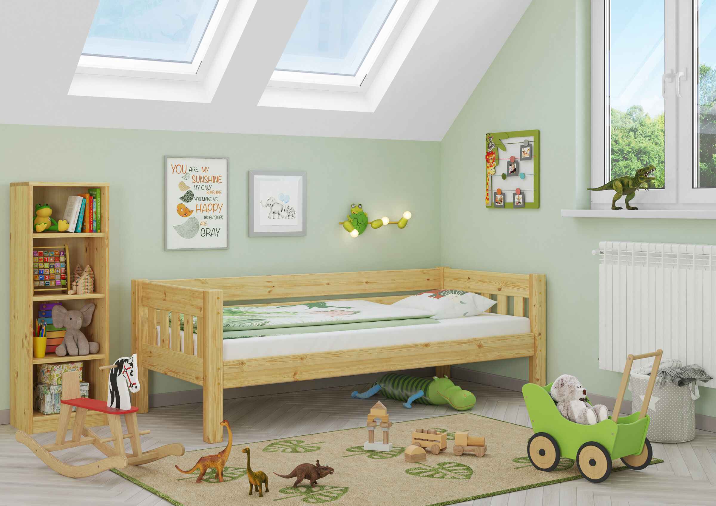 hochbett, kindbett, holzbett, spielzimmer, spielzeug, Schlafzimmerbild Kiefer