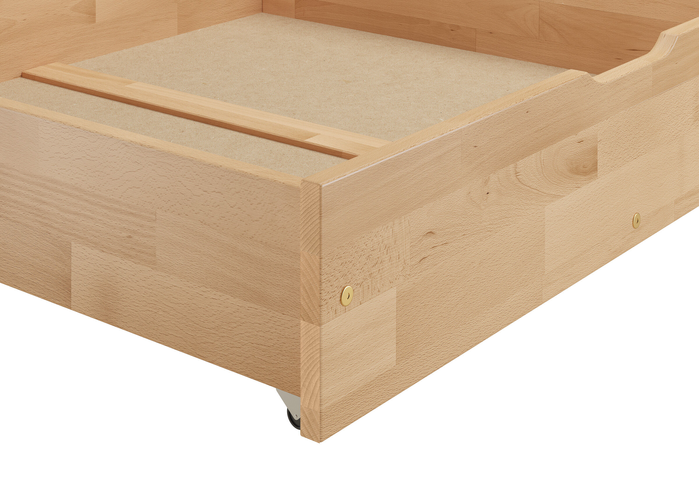bettkasten, holz, holzfurnier, rollkaste, schublade, Buchebettkasten zweiteilig