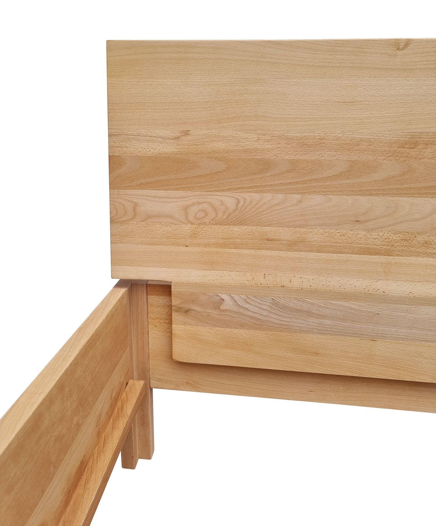 Holzbett, Holzlatten, Kopfteil, Holzbettgestell, Massivholz,