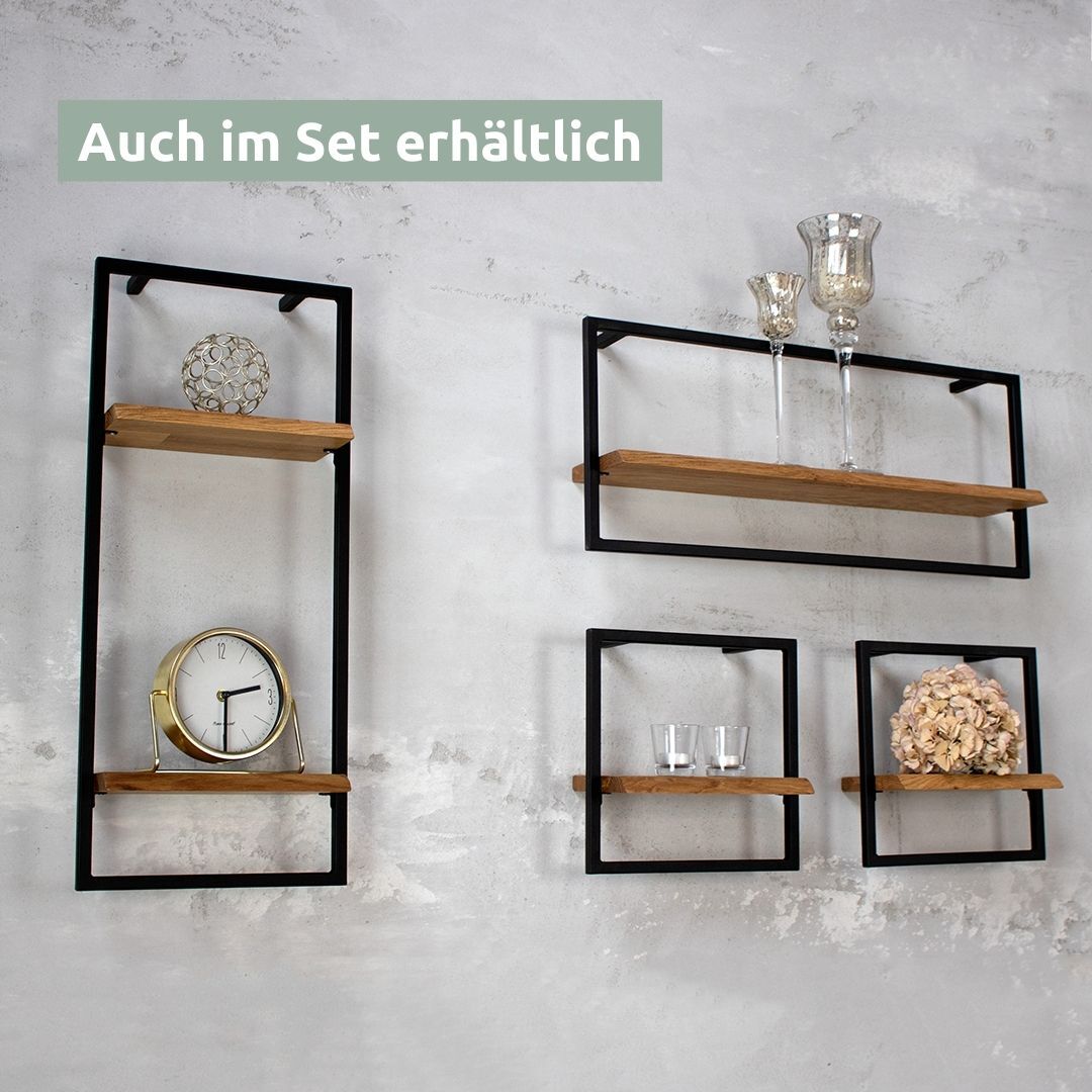Langes Regal Eiche Eichenregal schwebend Eiche natur