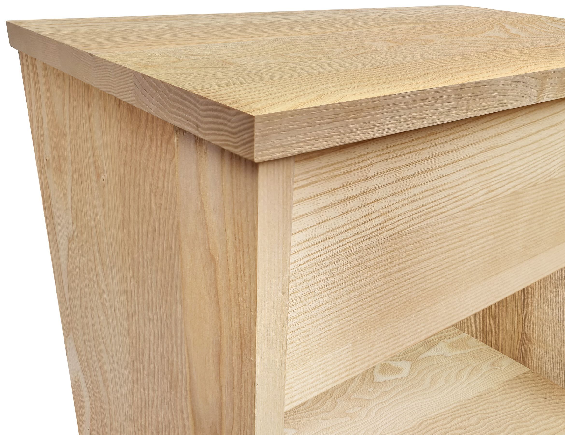 holz, holzregal, schrank, holzoberfläche, naturholz, Abdeckplatte Nachttisch im Detail
