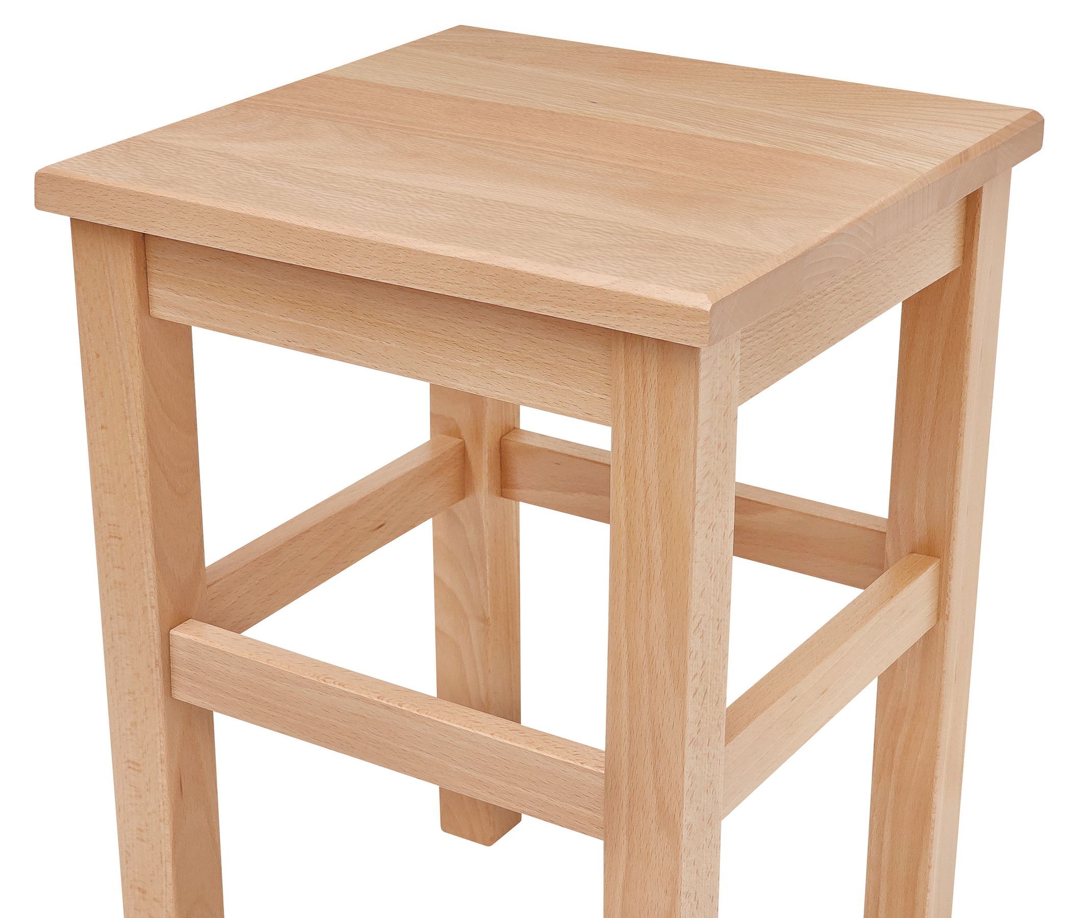 stuhl, hocker, holz, natur, kante, Detailbild des Massivholzhockers Buche natur