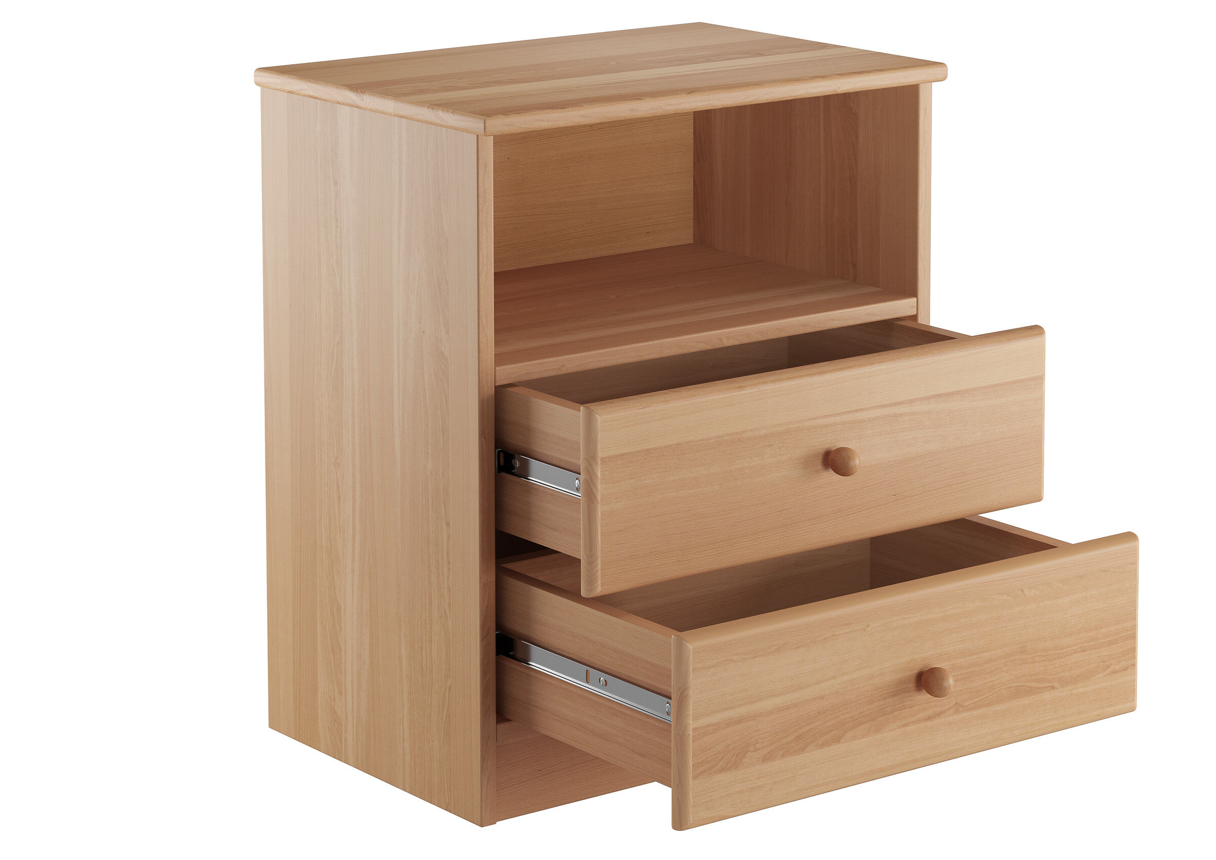 holz, kommode, schubladen, nachtkommode, naturholz, hohe Nachtkommode Buche natur
