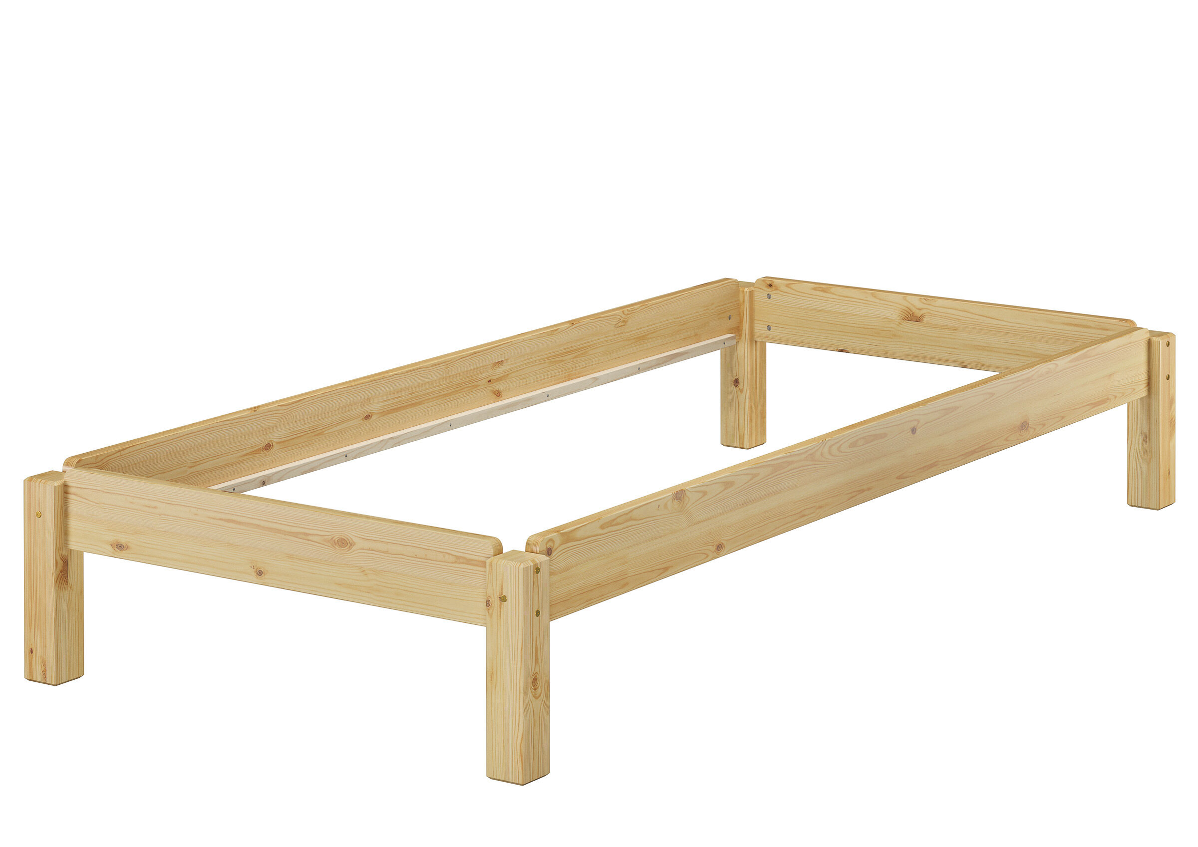 holzbettrahmen, holzrahmen, bettgestell, naturholz, konstruktionsholz, Bettrahmen Kiefer Stapelbett