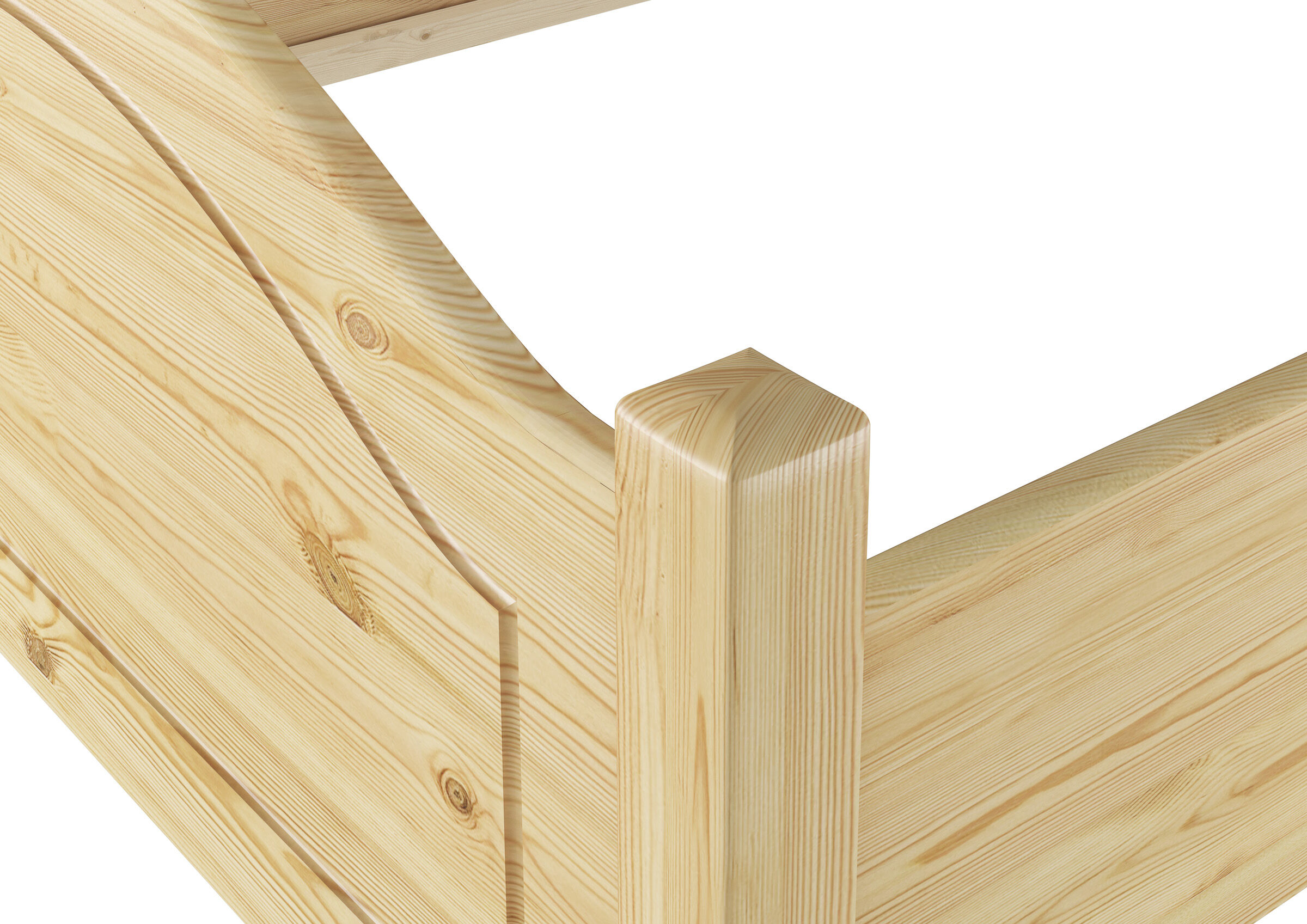 Holztreppe, Holzstuhl, Holzpfosten, Naturholz, Holzstruktur, Jugendbett Kiefer natur