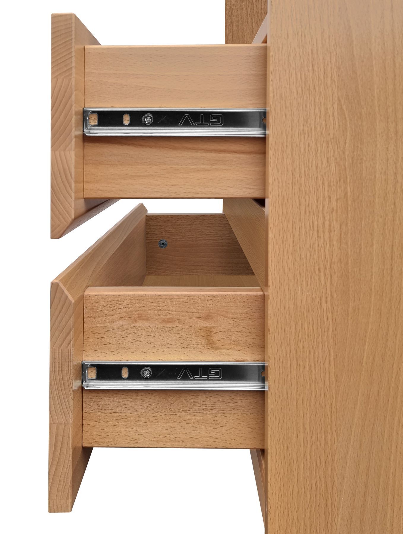 holz, schublade, griffe, naturholz, front, Seitenansicht Buche Kommode