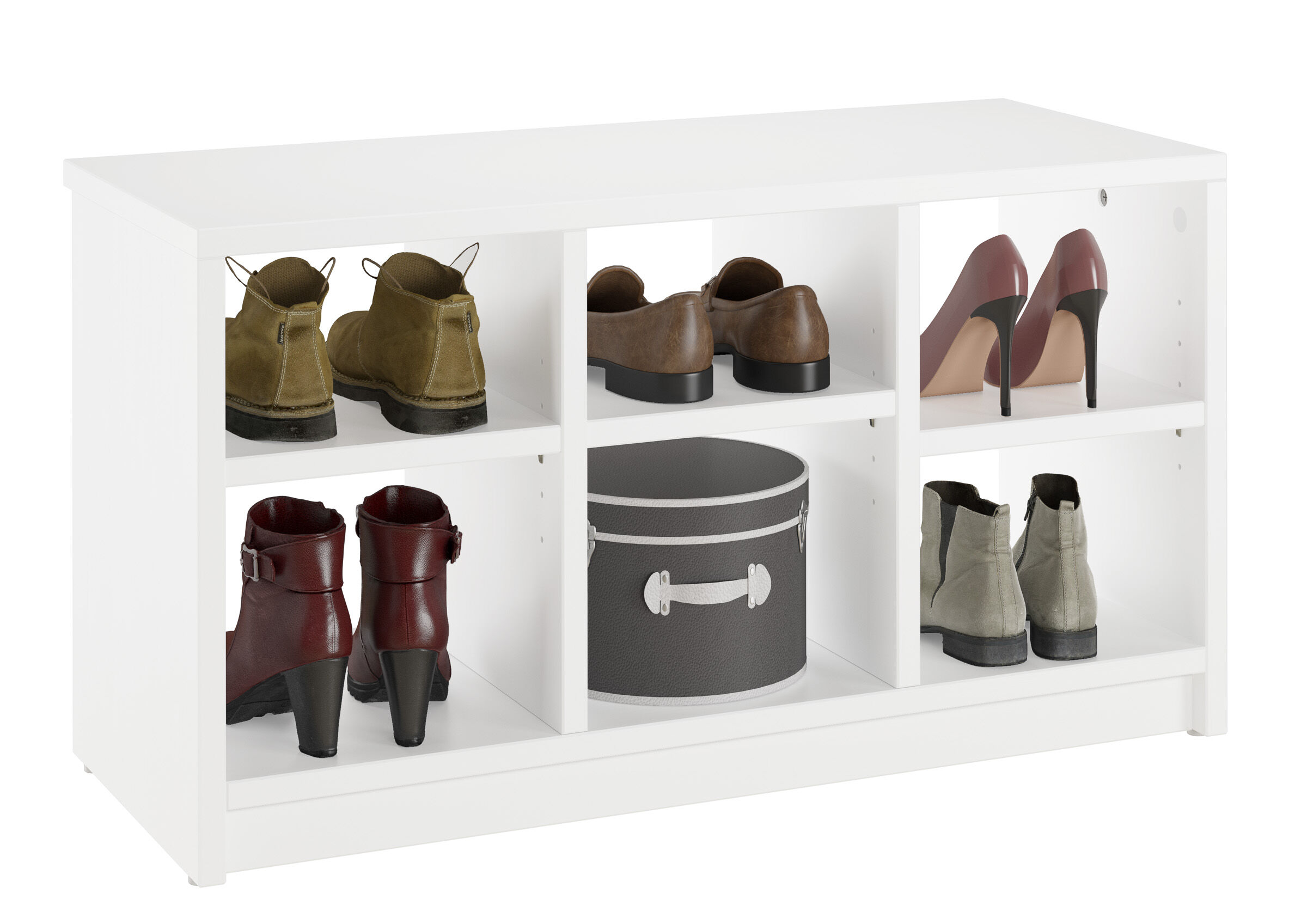 Schuhregal, Schuhschrank, Aufbewahrung, Schuhhalter, Weiß,