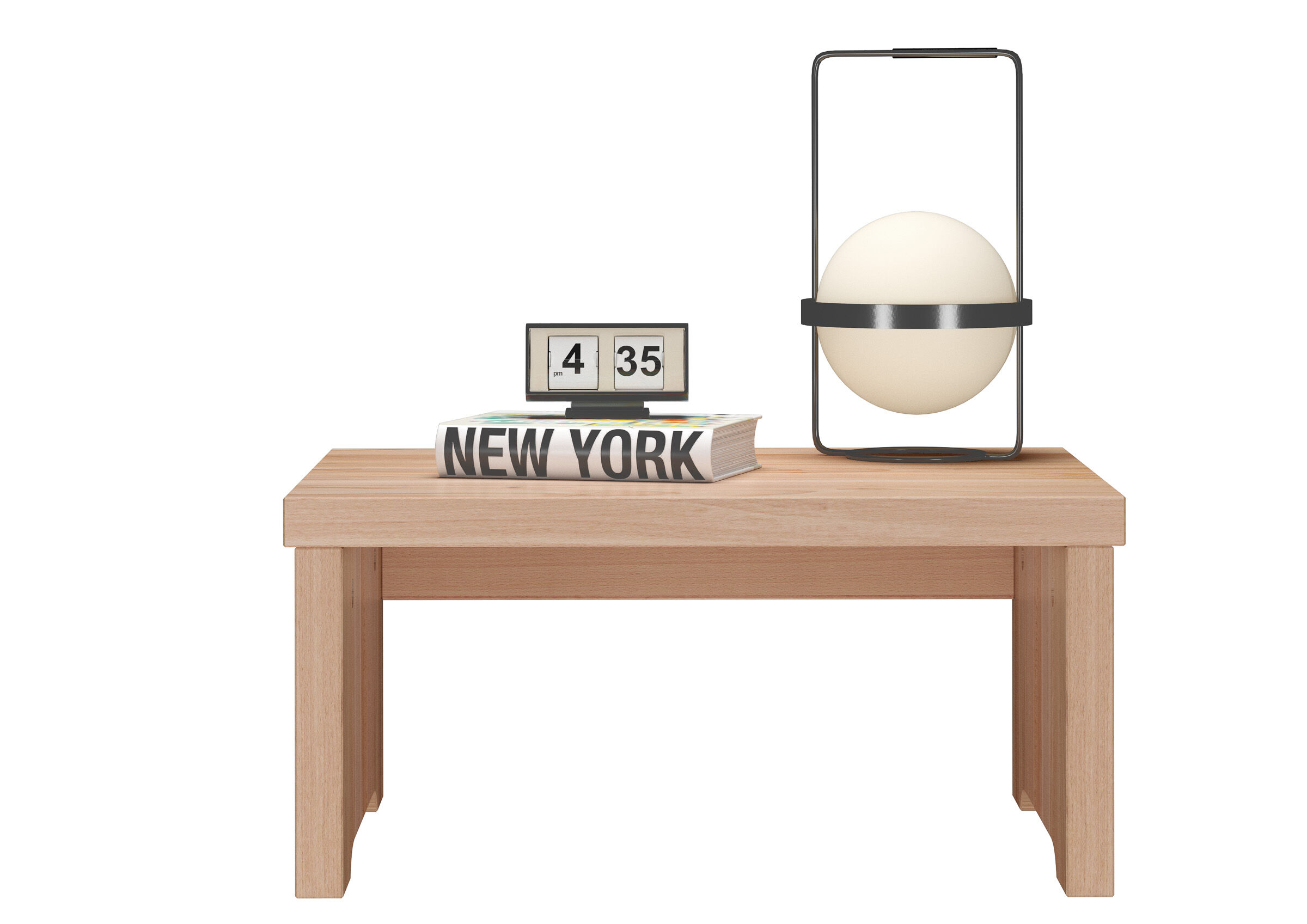 tisch, lampe, buch, new york, schreibtischdeko, Mini-Couchtisch lackierte Buche