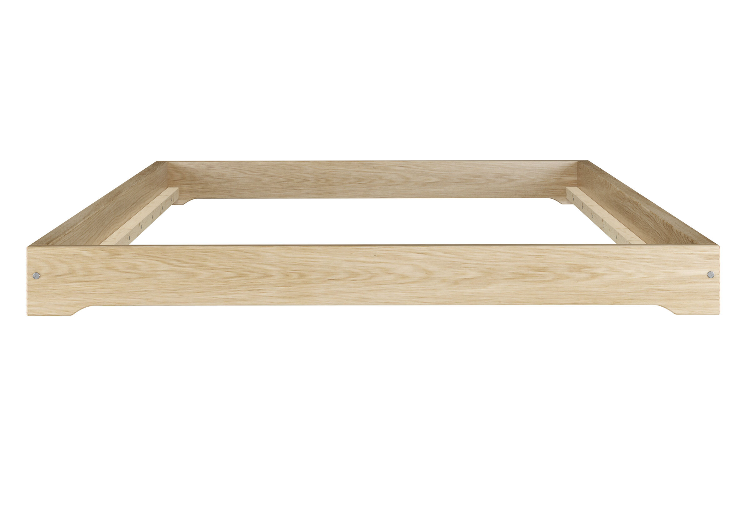Niederflurbett Kurzes Futonbett platzsparend extra niedriges Einzelbett 90x190 Esche geölt V-60.47E-09-190