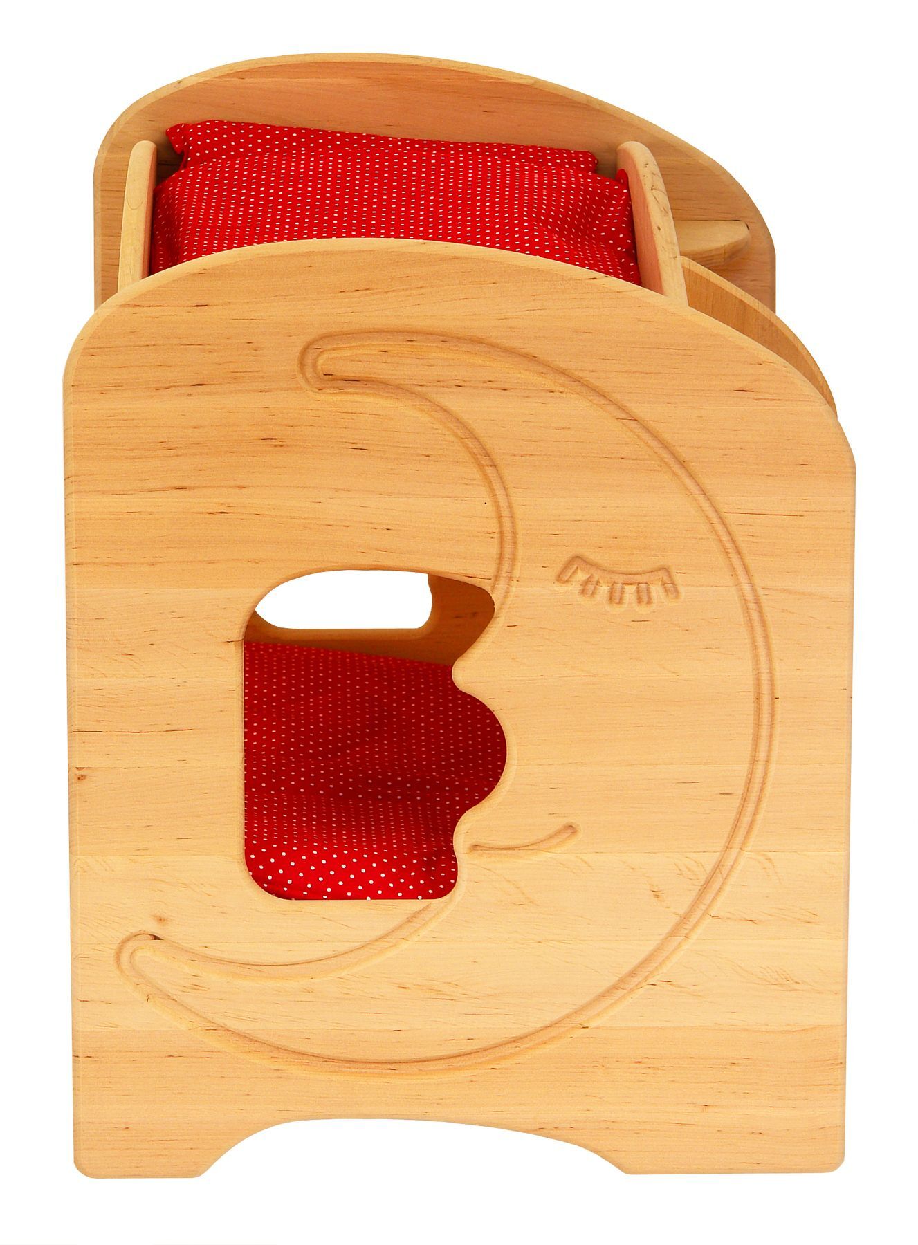 Holzstuhl, Kindersessel, Holzstuhl mit Polster, rotes Polster, Kinderstuhl, liebevolles Kinderspielzeug