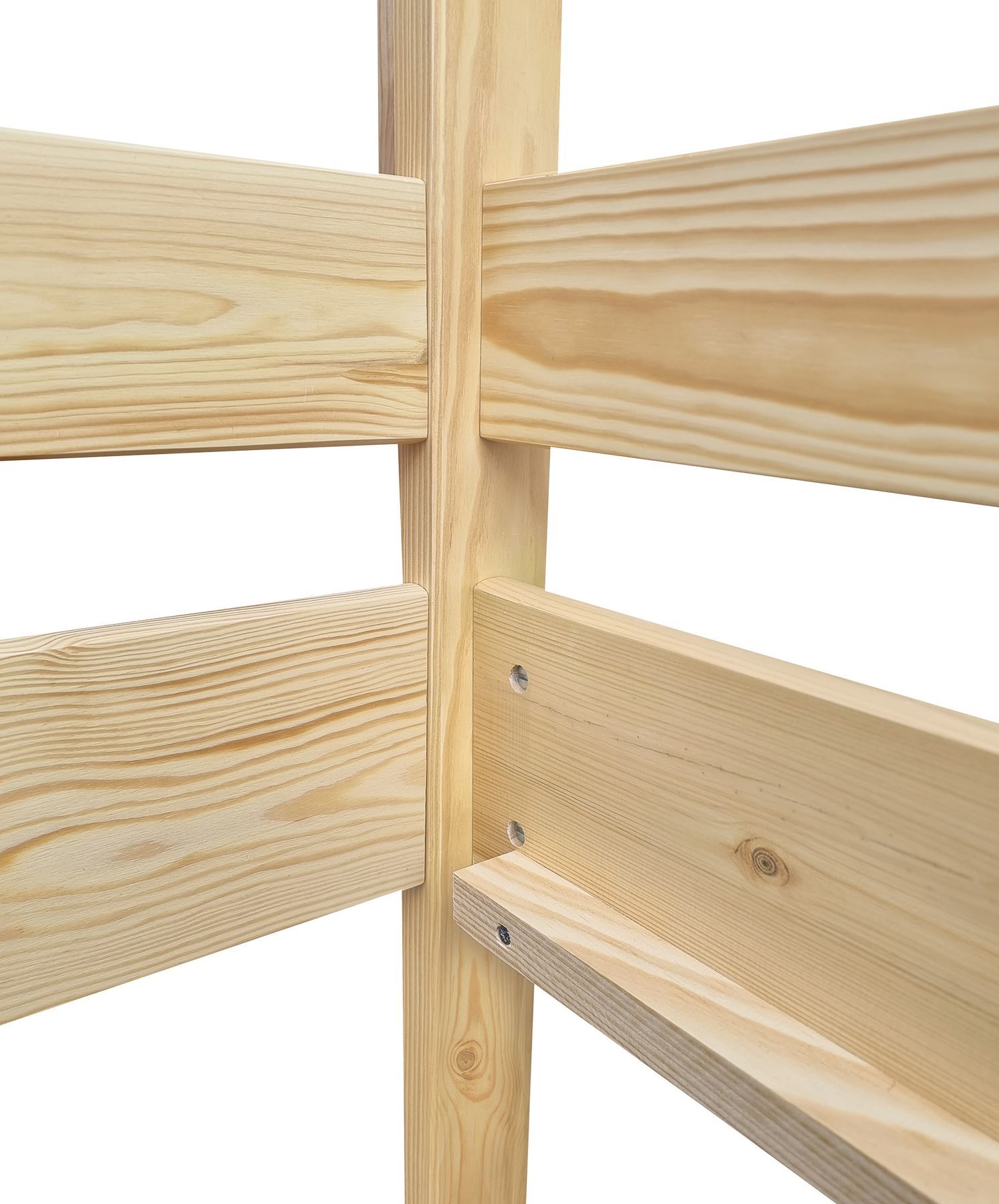 Holzlatten, Holzregal, Kiefernholz, Holzbrett, Lagerregal, Eckverbindung Kinderbett Kiefer natur