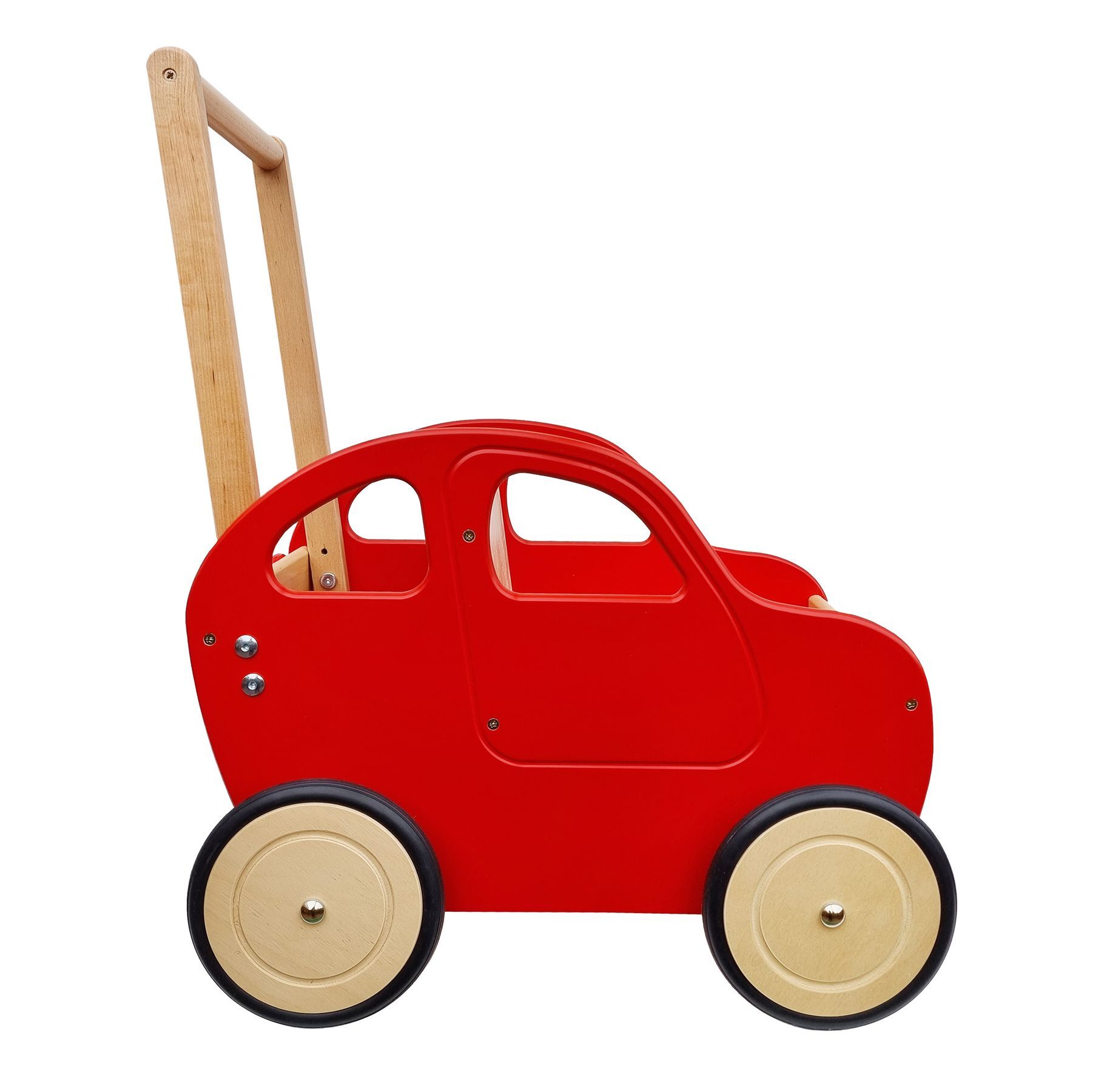 Holzwagen, Spielzeugauto, Rot, Räder, Holz, Puppenwagen rot