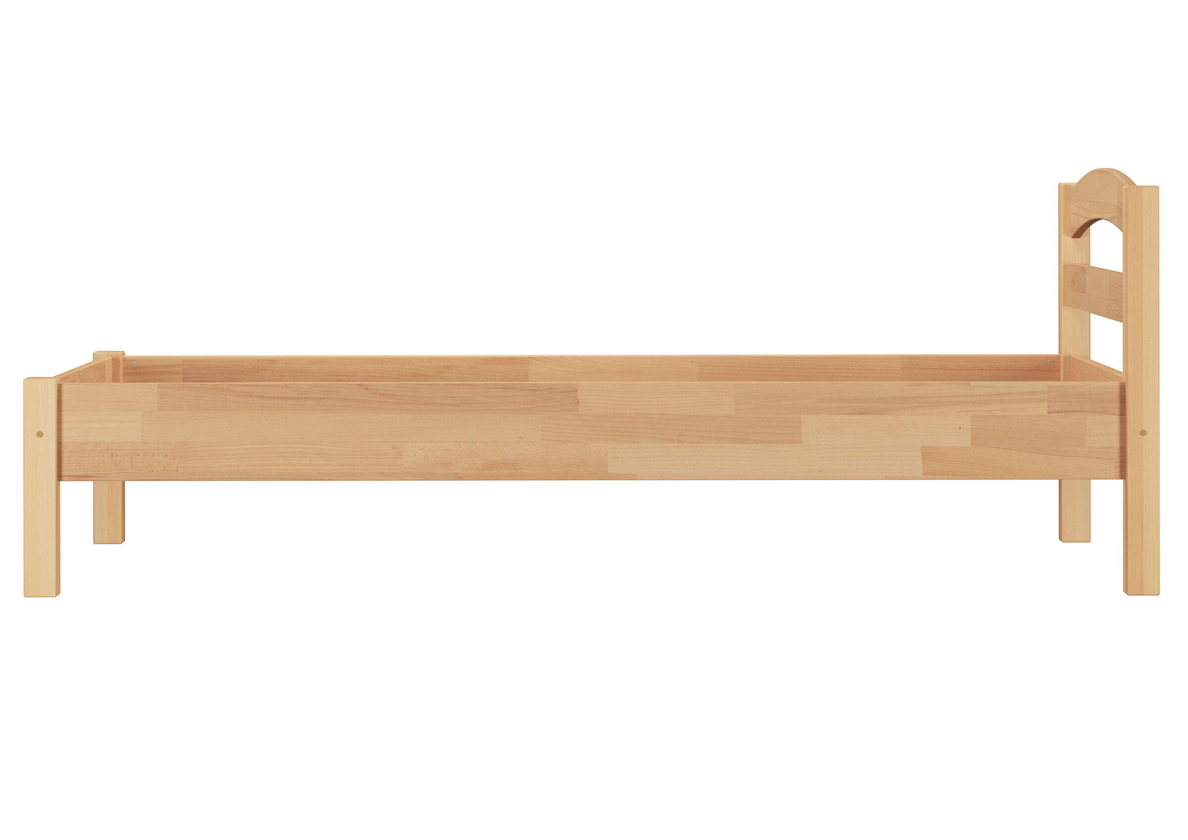 Holzbettrahmen, Tagesbett, Holz, Bettgestell, Holzlattenbett, gemütlich wirkendes Bettgestell