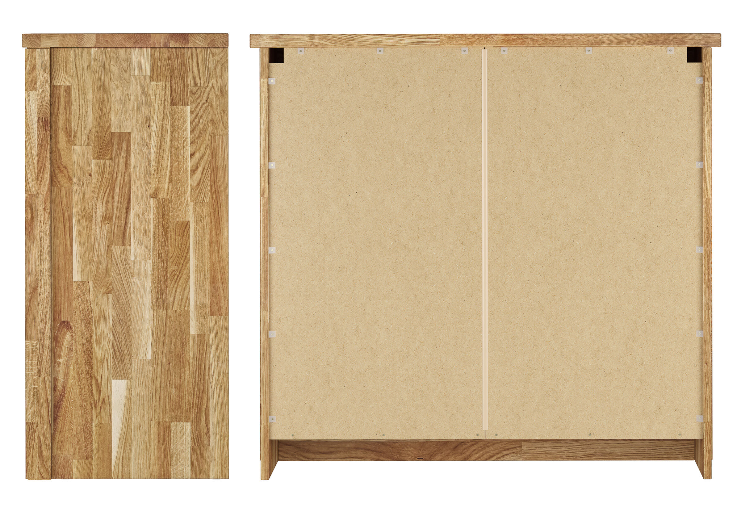 Holz, Schrank, Paneel, Tür, Möbel, Wäscheschrank von der Seite und von Hinten