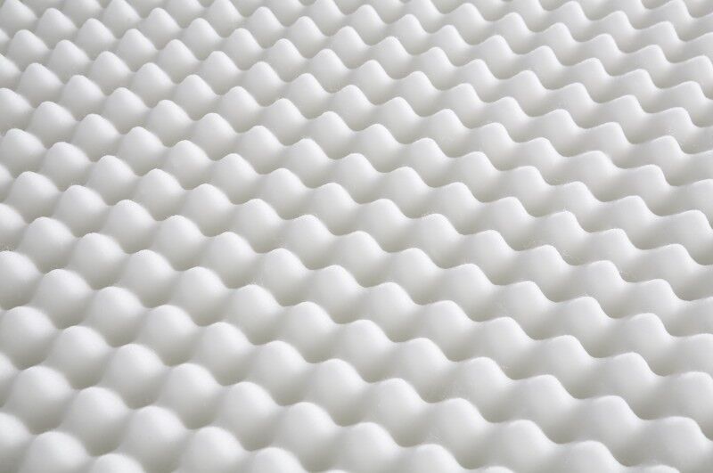 Wellenstruktur, Schaum, Textil, Dämmmaterial, Oberfläche, Innenansicht Matratzenauflage