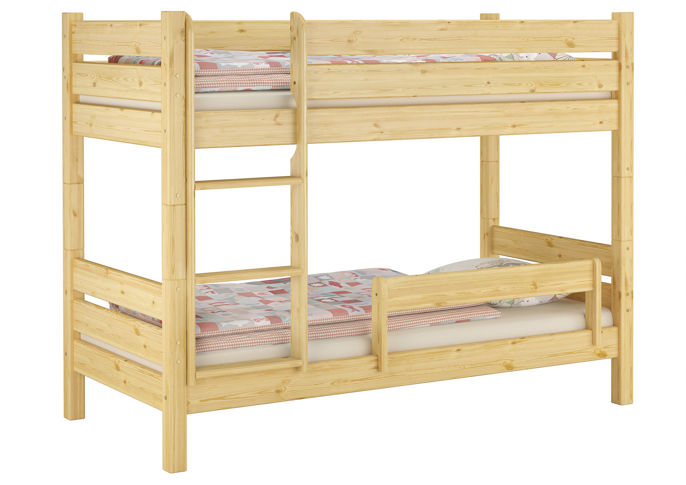 holzbetten, stockbett, hochbett, holzrahmen, bettenrahmen, zusätzliche Sicherung unten