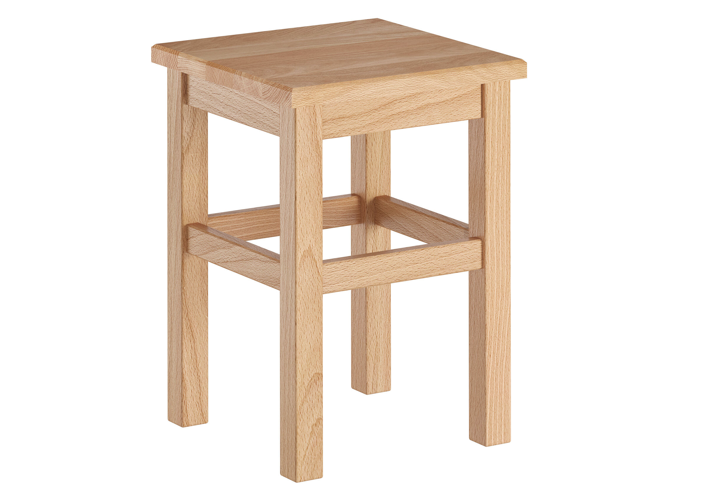 Holztisch, Beistelltisch, Naturholz, Holzmaserung, vierbeiniger Tisch, Modernes Buche Sitzhocker
