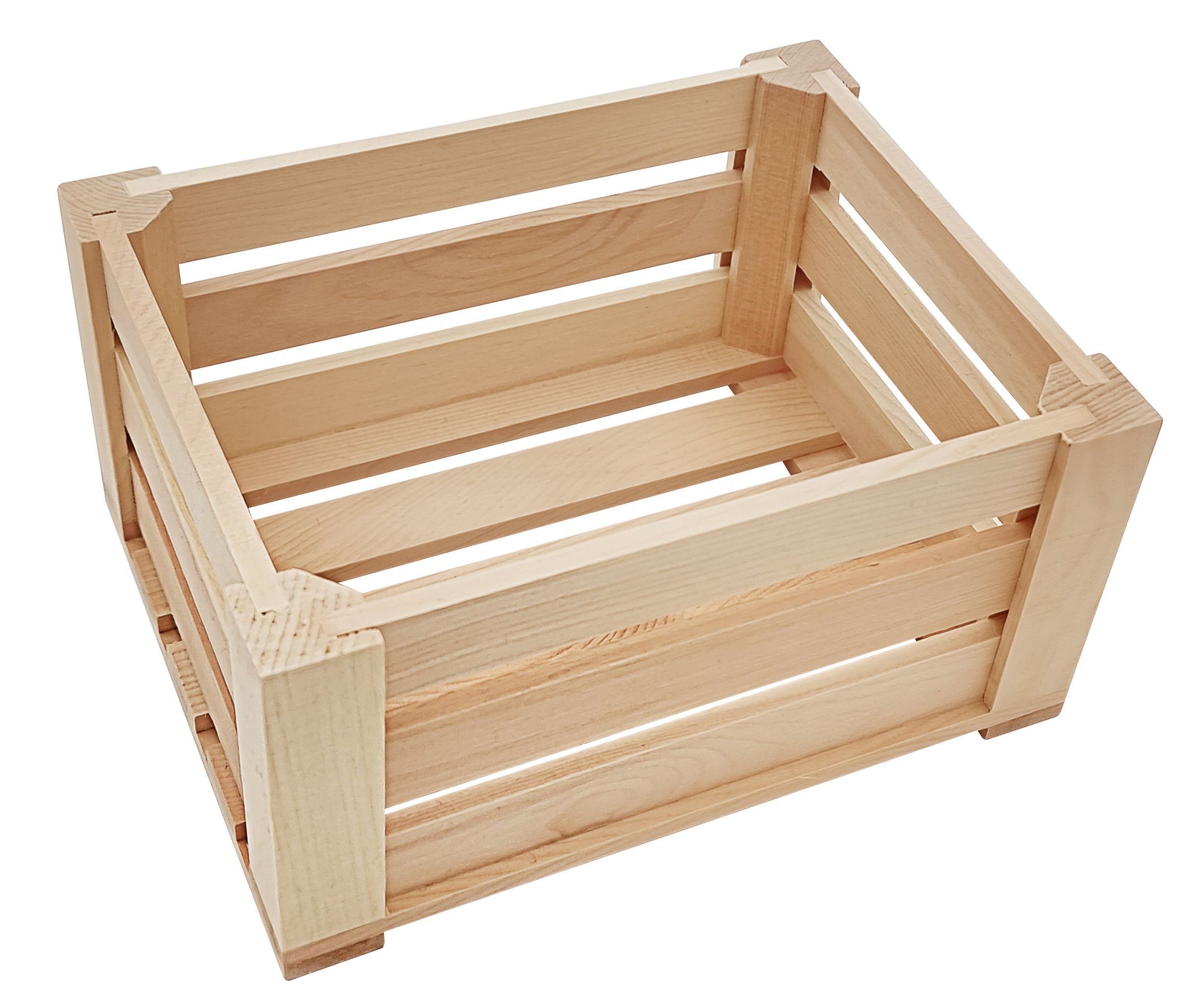 Holzkorb, Kasten, Holzbox, Holztragekorb, Holzkiste, Zirbenholzkiste von oben