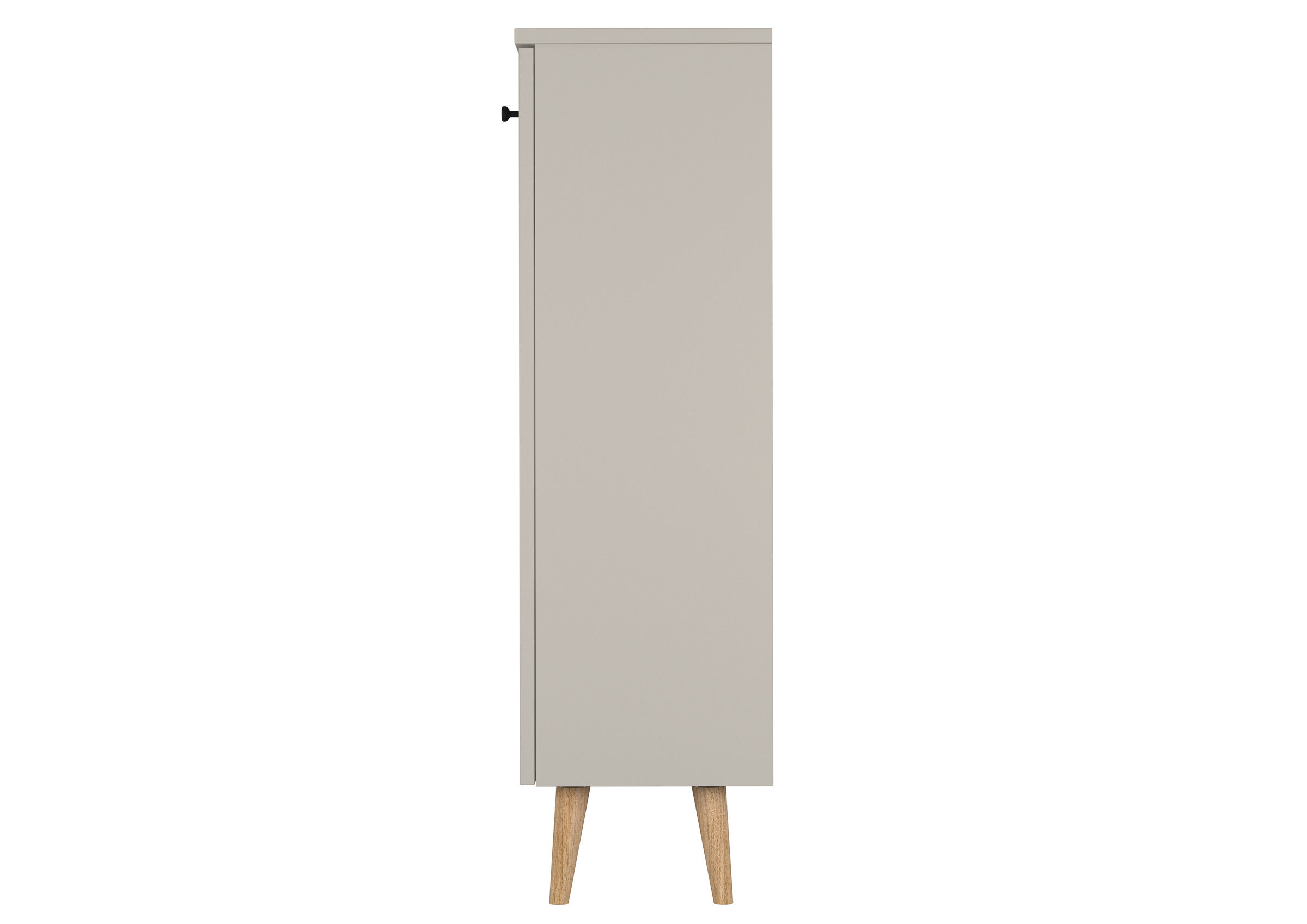 Highboard, Schrank, Beige, Holzbeine, Minimalistisch, Badschrank taupe mit Füßen
