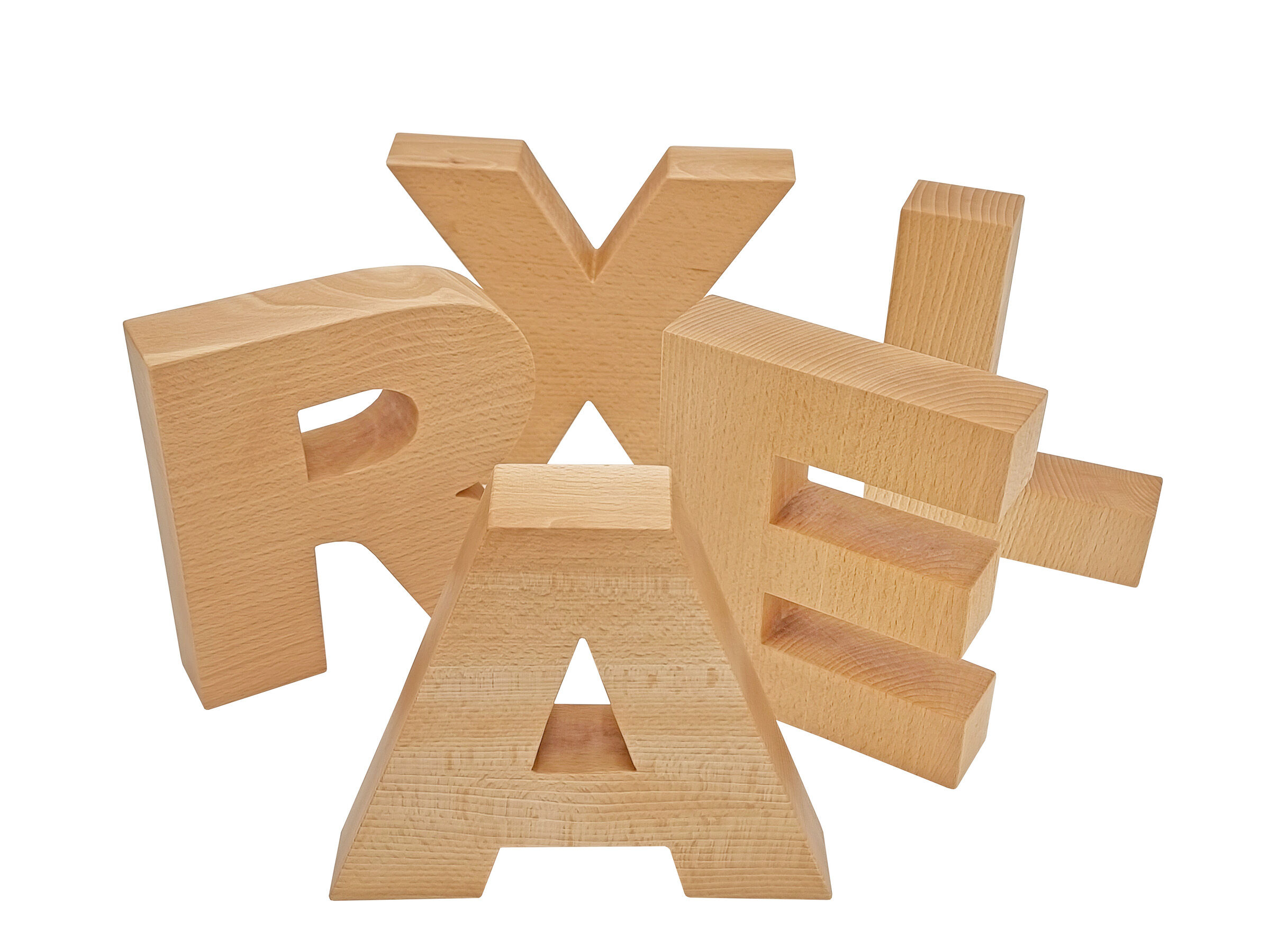 Holzbuchstaben, Buchstaben-Set, Holzdekoration, Naturholz, Kinderdeko, Beliebige Anordnung der Buche-Buchstaben RELAX