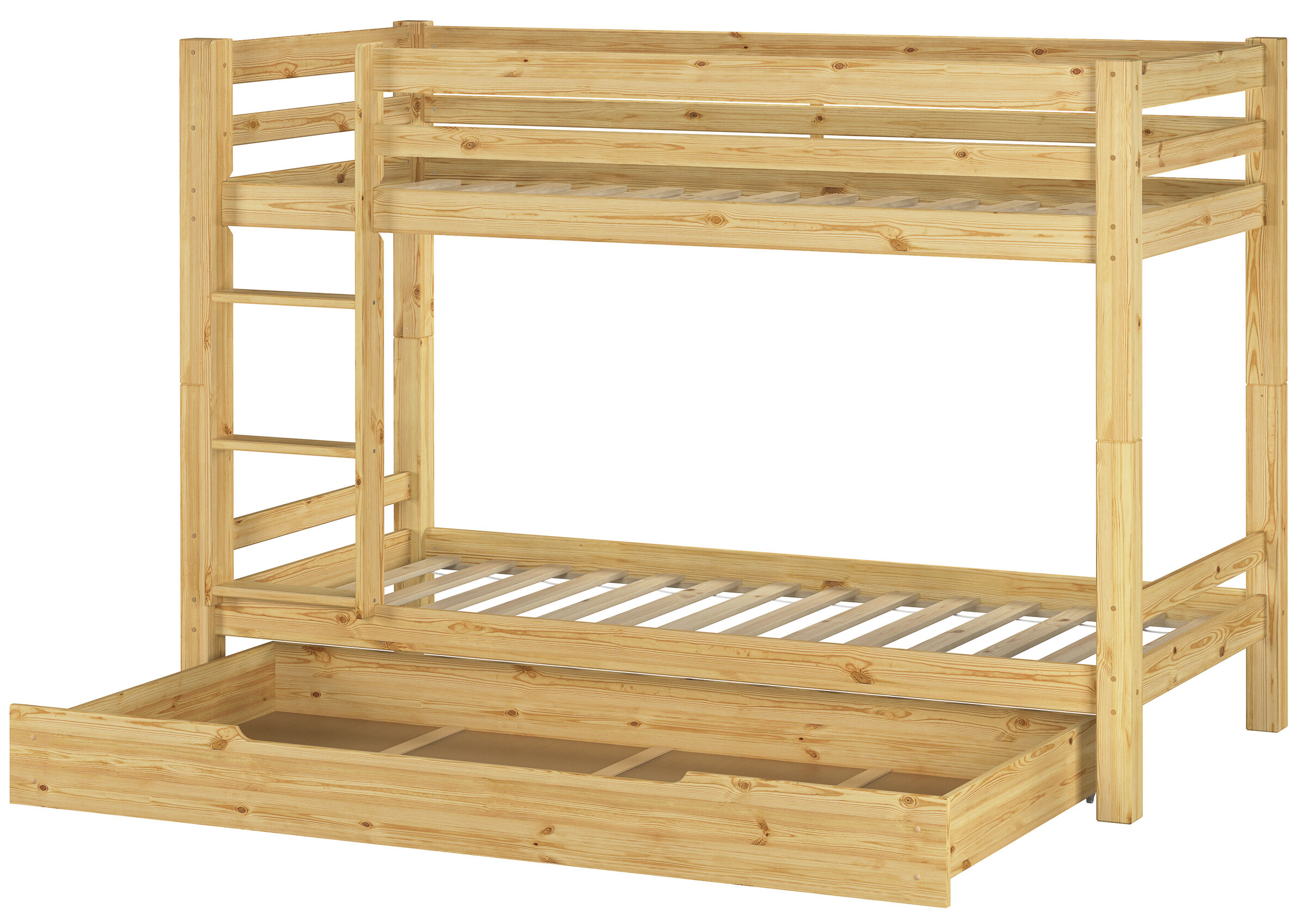 Hohes Bett Kiefer natur