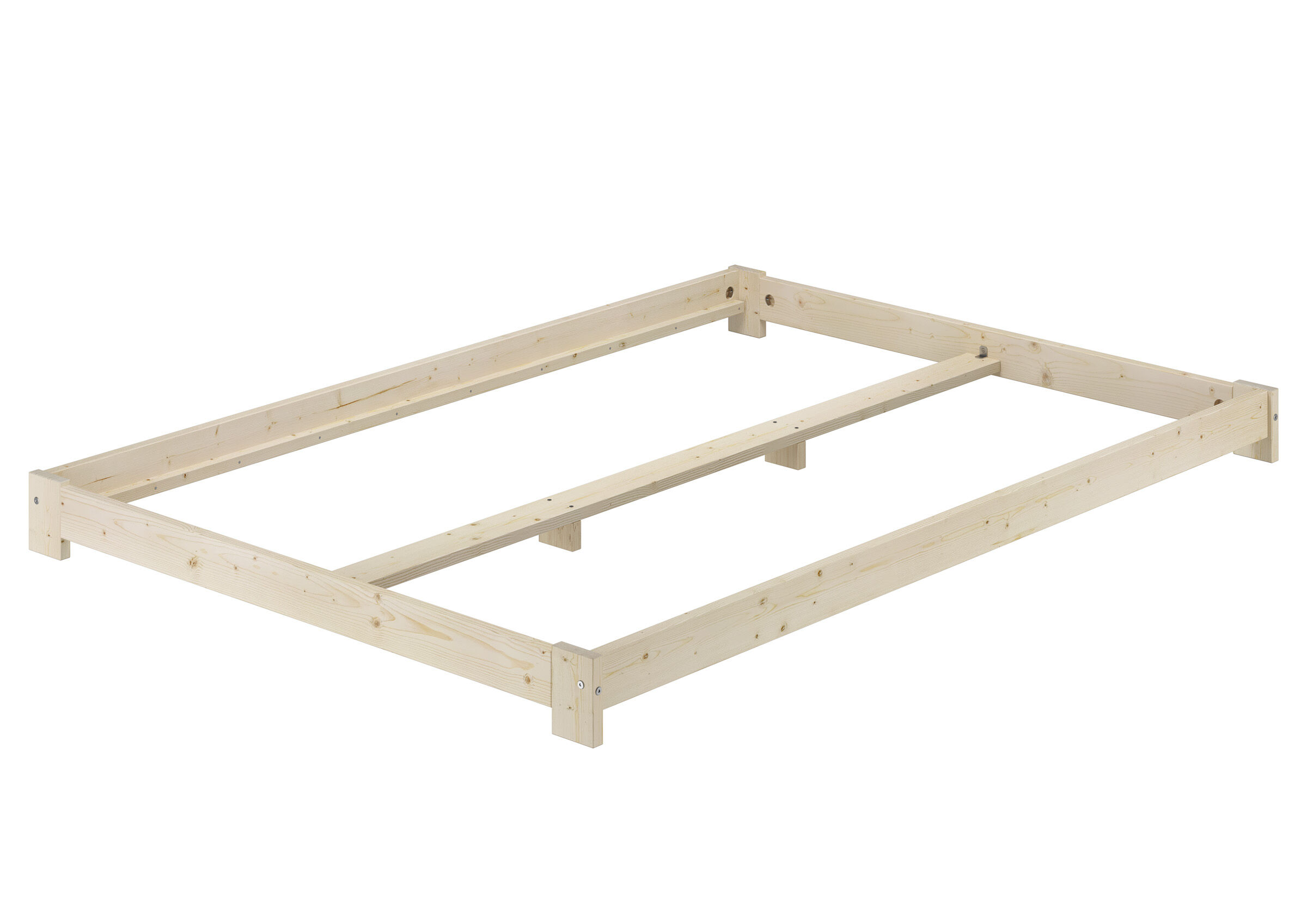 Holzrahmen, Bettrahmen, Lattenrost-Unterbau, Naturholz, Holzbausatz,