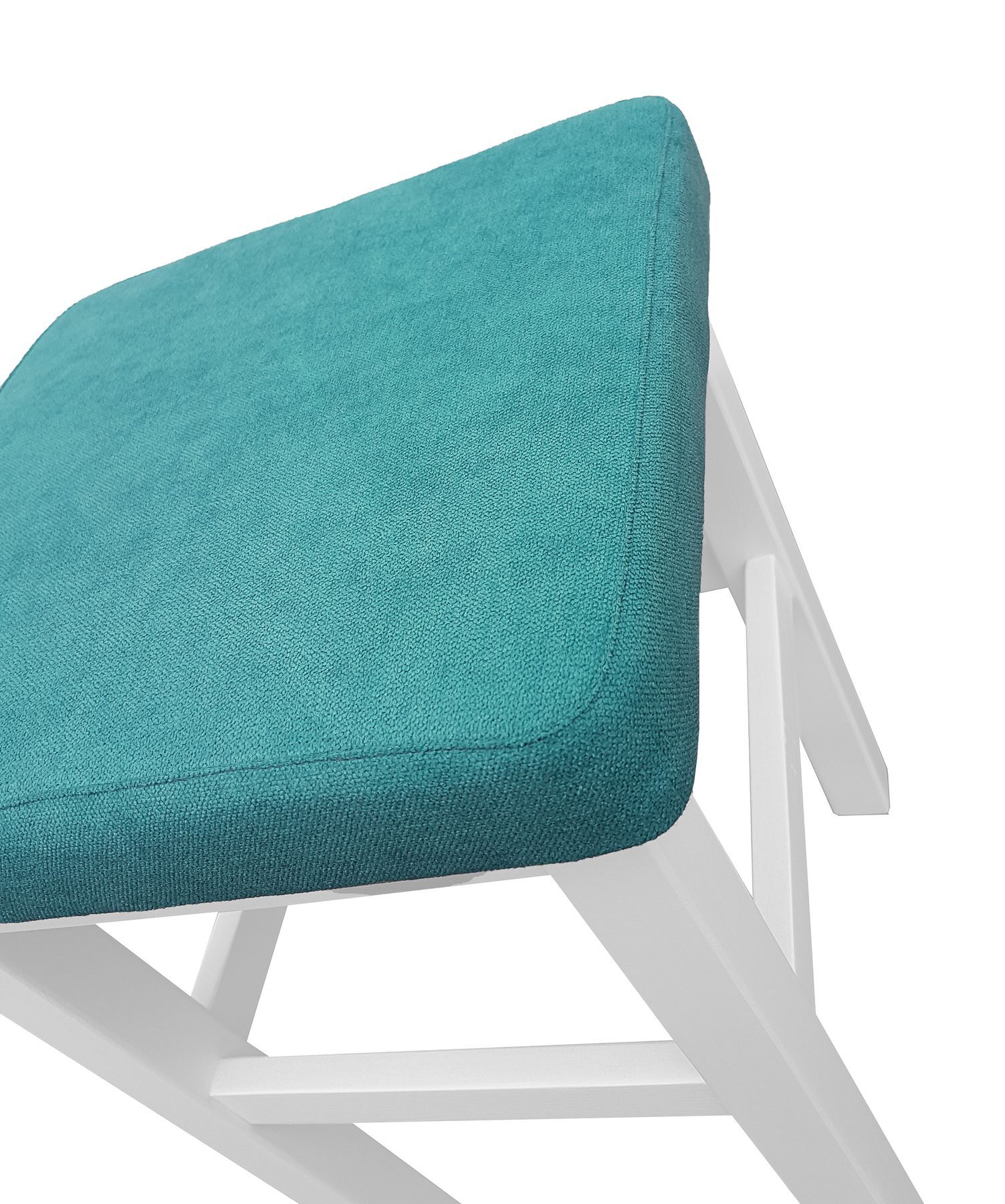 Teal Sitzkissen, Sitzauflage, Stuhlauflage, Textilbezug, Holzgestell,