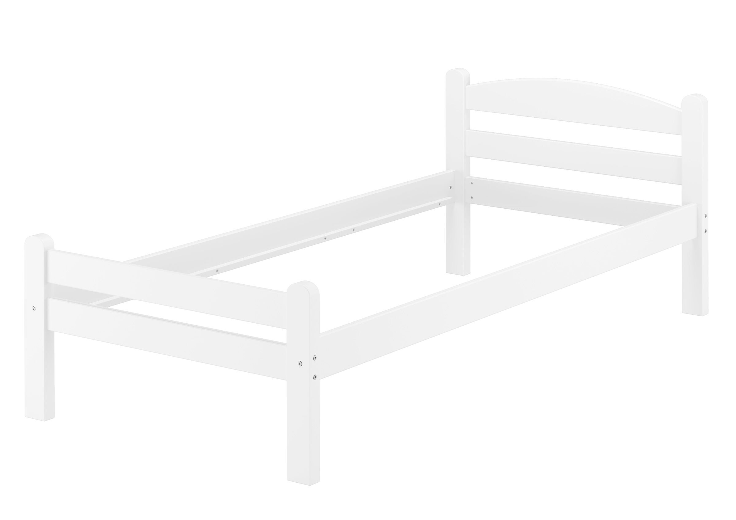 Krippe, Mobiliar, Bett für Säuglinge, Weißes Bettrahmen 90x200