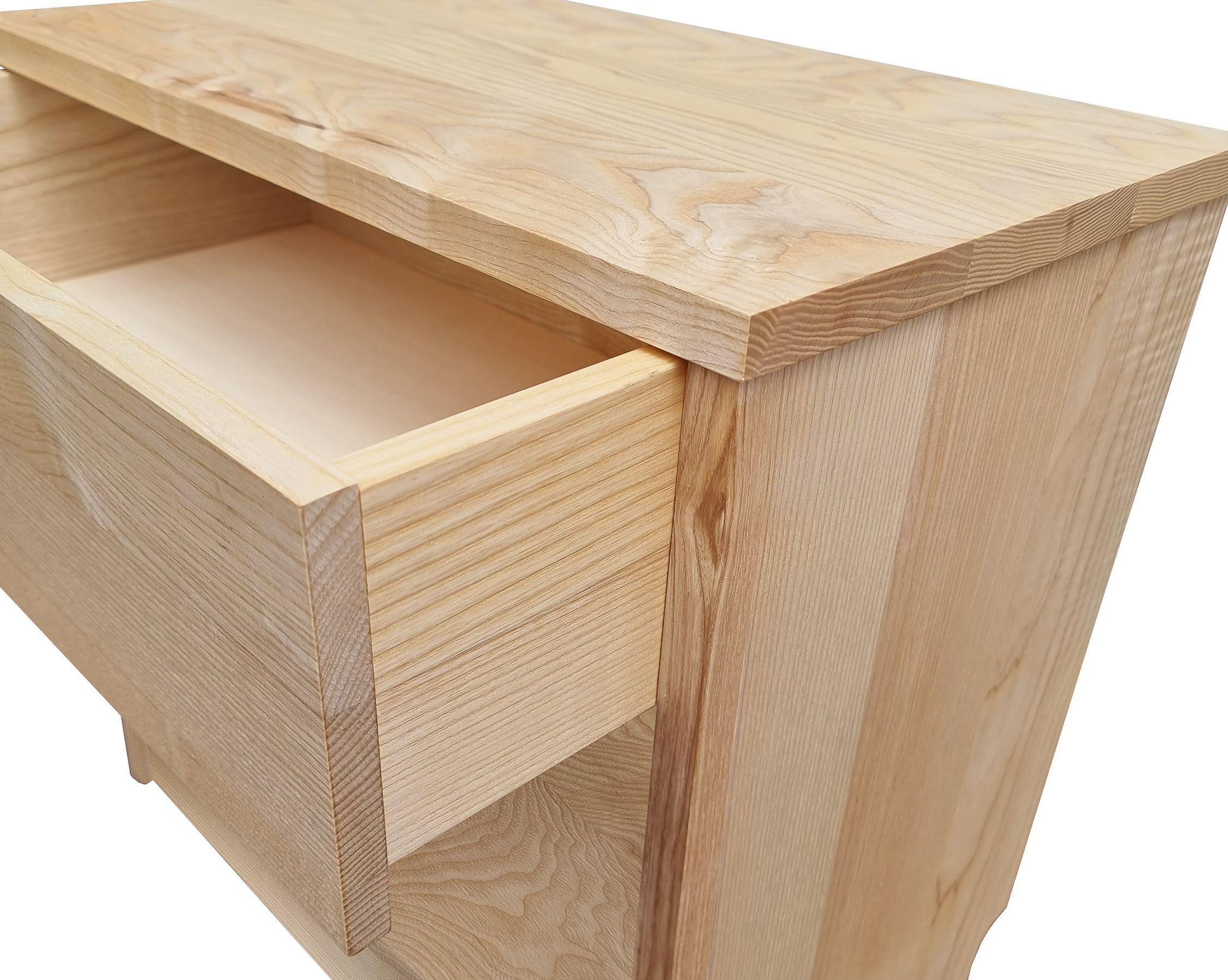 holz, kommode, schublade, naturholz, massivholz, Schubladenauszug Nachttisch