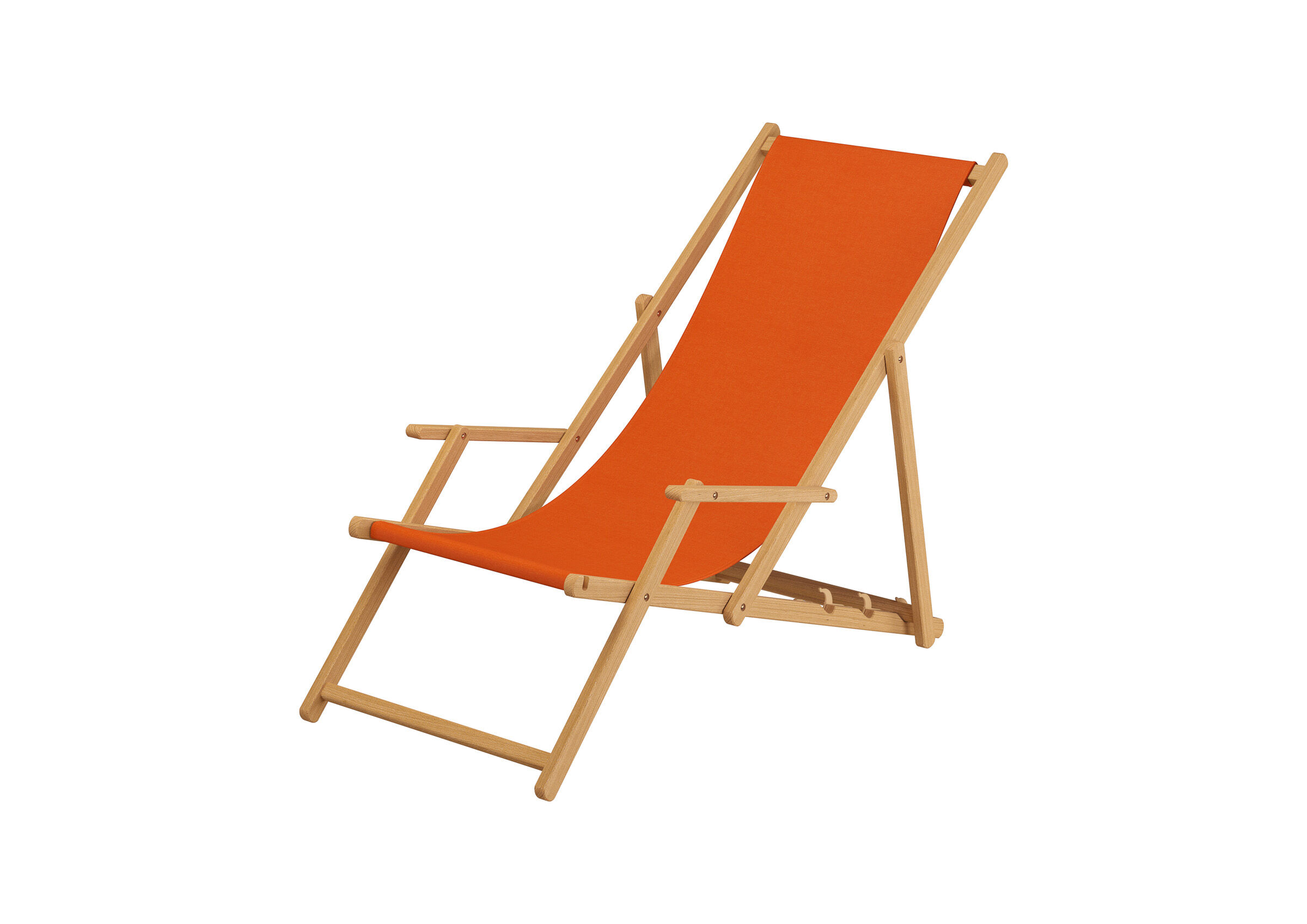 Schönes Gartenstuhl mit Stofffarbe Terracotta Leinwand, Stuhl, Mobiliar, Strandstuhl klappbar mit Stofffarbe Terracotta