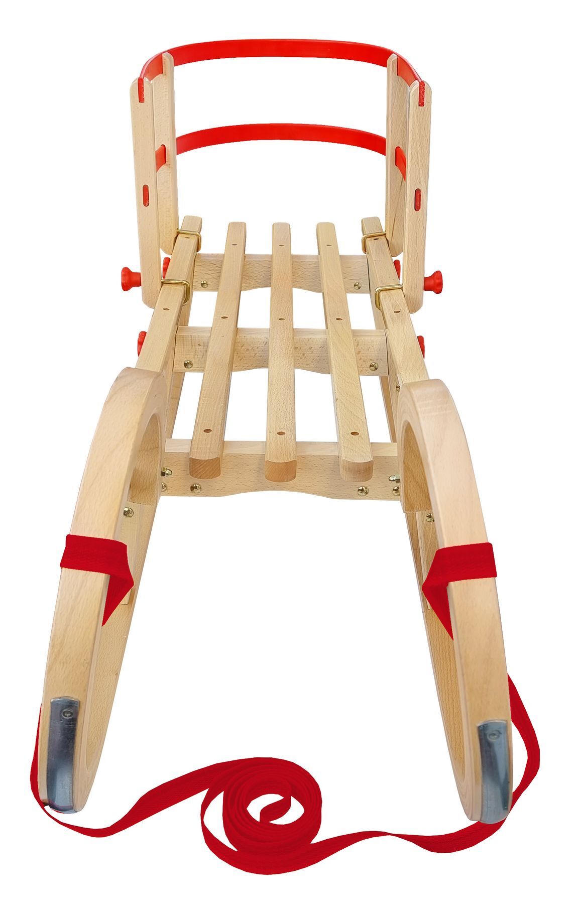 Schlitten, Holzschlitten, Rot, Seil, Holz, Lehne Holzschlitten
