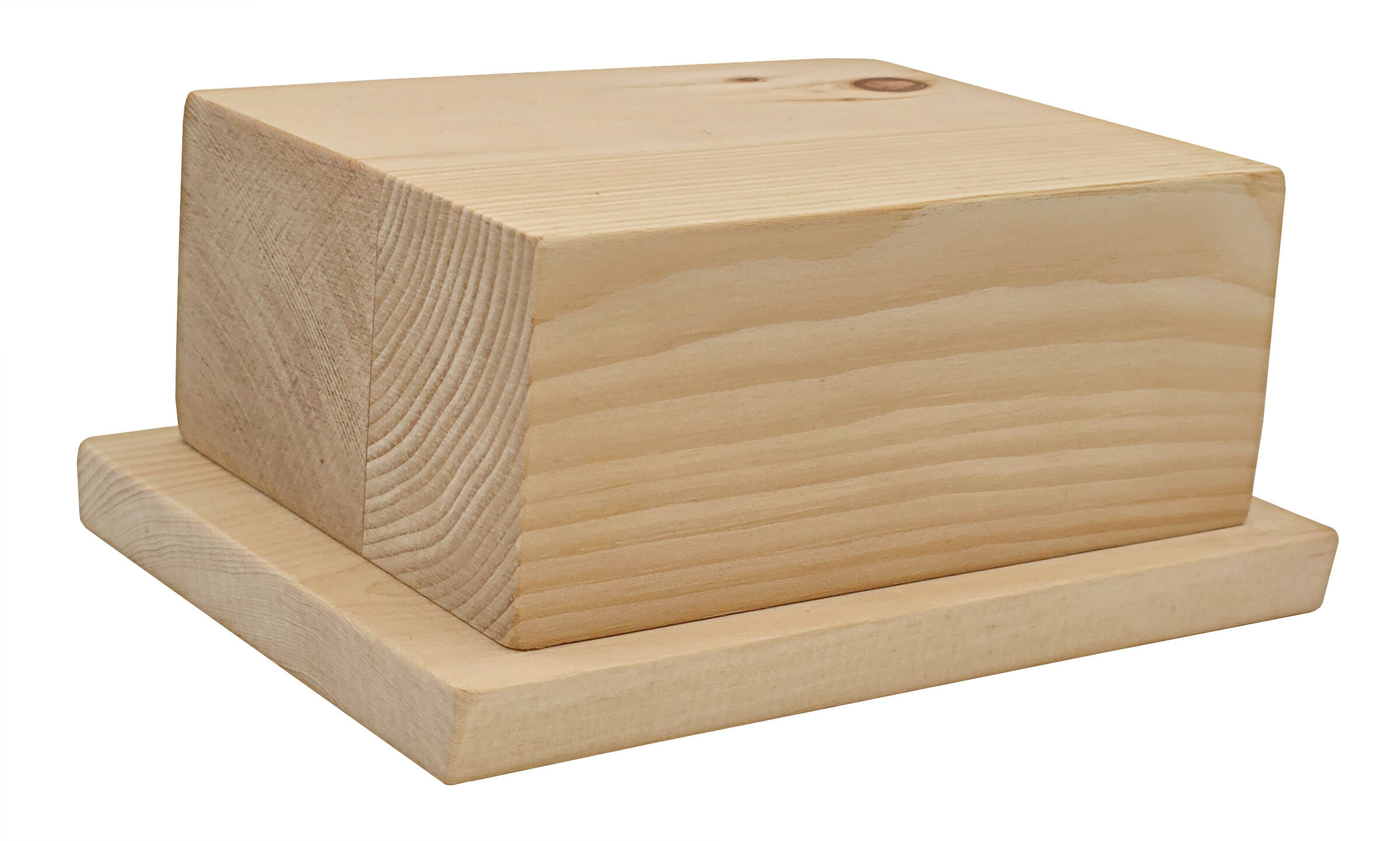 Holzblock, Bauholz, Klotz, Naturholz, Blockhaus, Butteraufbewahrung aus Zirbenholz