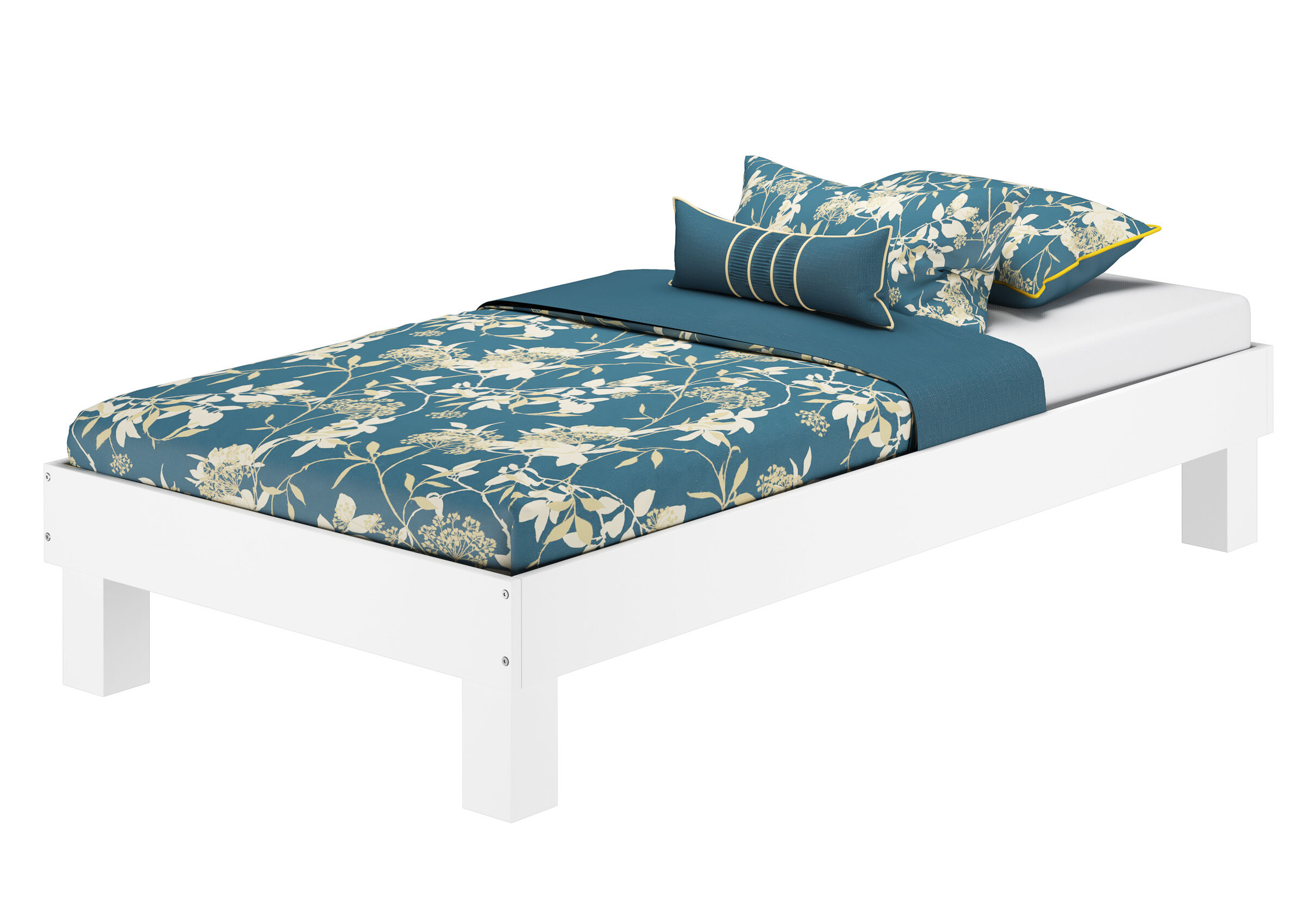 Moebel, Bett, Breites Futonbett Buche 100x220