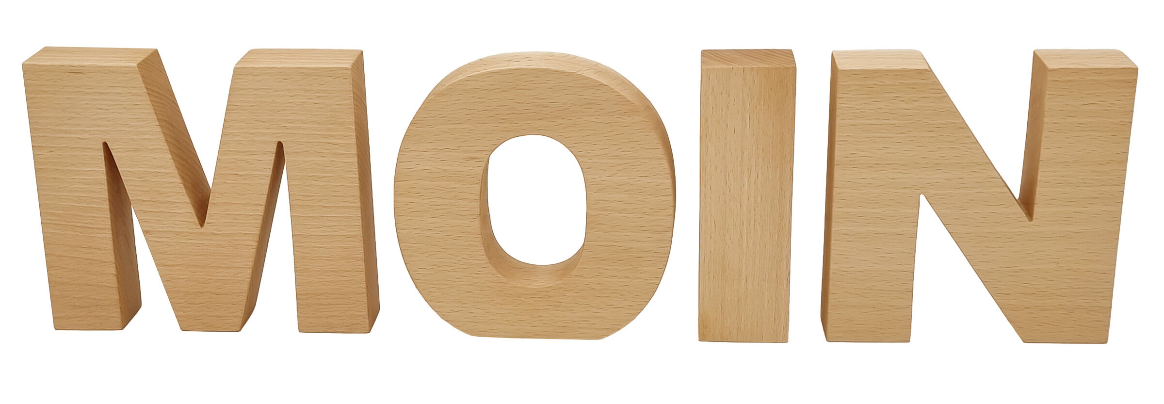 Holzbuchstaben MOIN