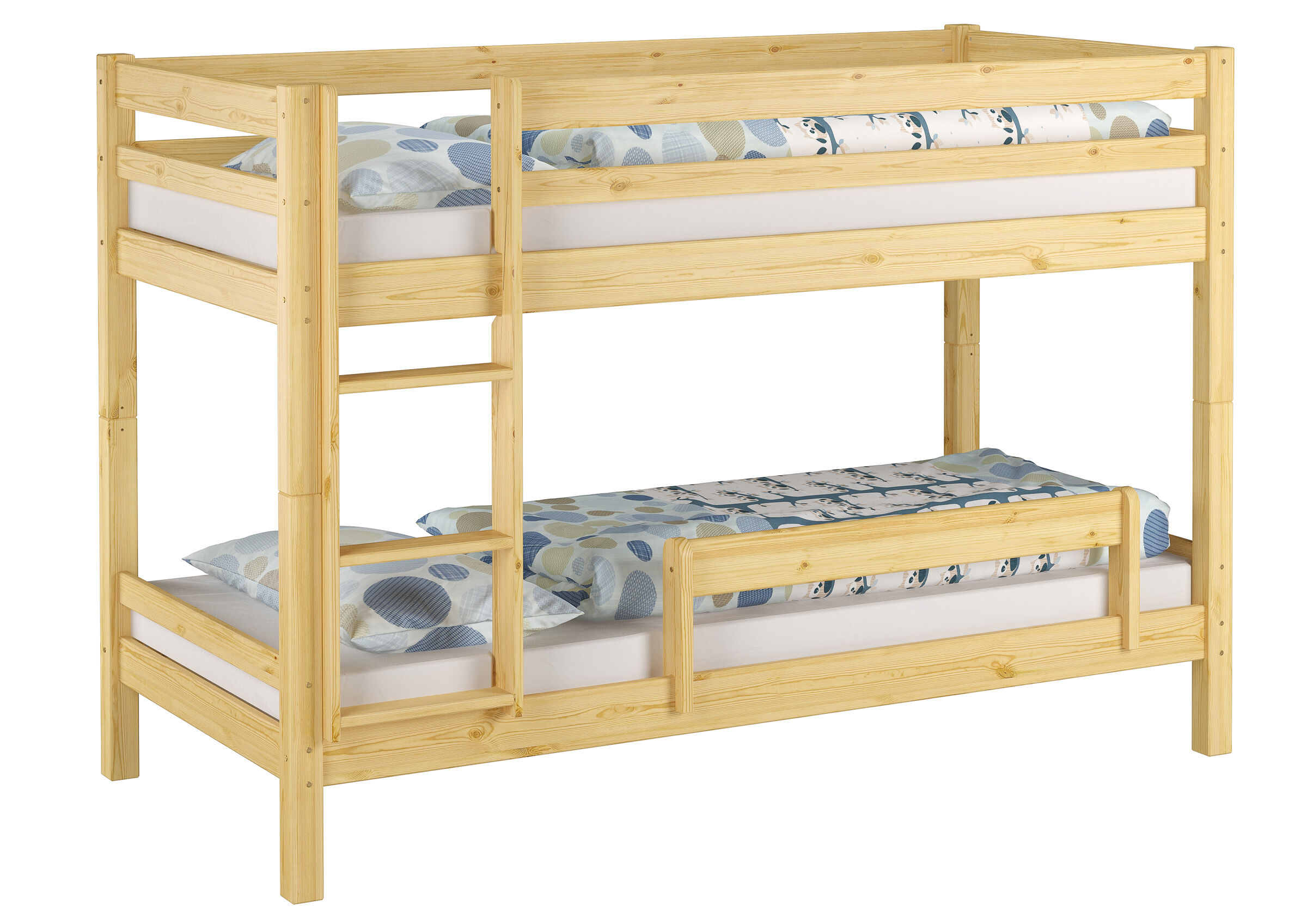 Etagenbett, Holzbett, Kiefernholz, Stockbetten, Doppelstockbett, Kieferbett mit 60.KisiB20