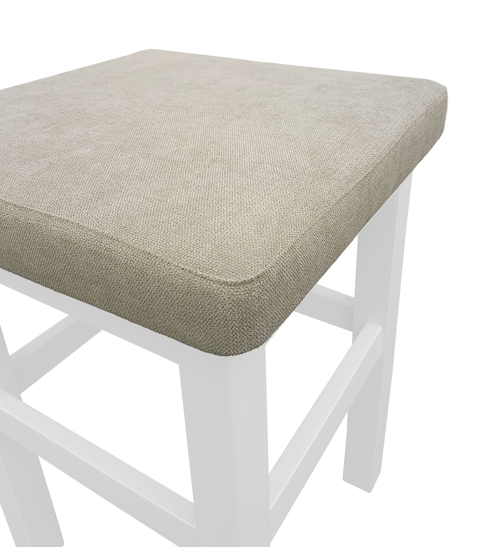Hocker, Sitzhocker, Stuhlhocker, Bezugstoff, Beige,